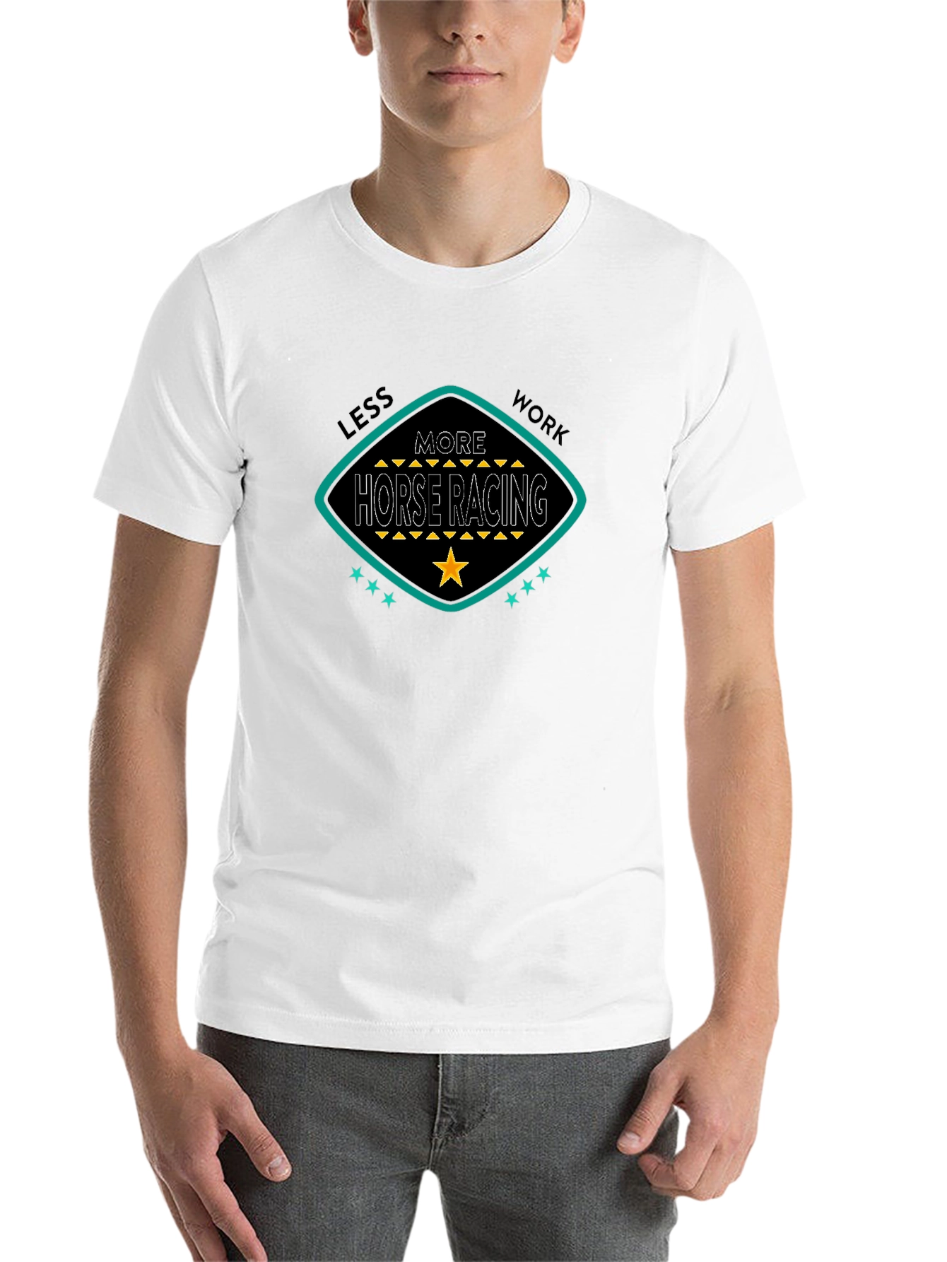 Black More Horse Racing Black T-Shirt view 14