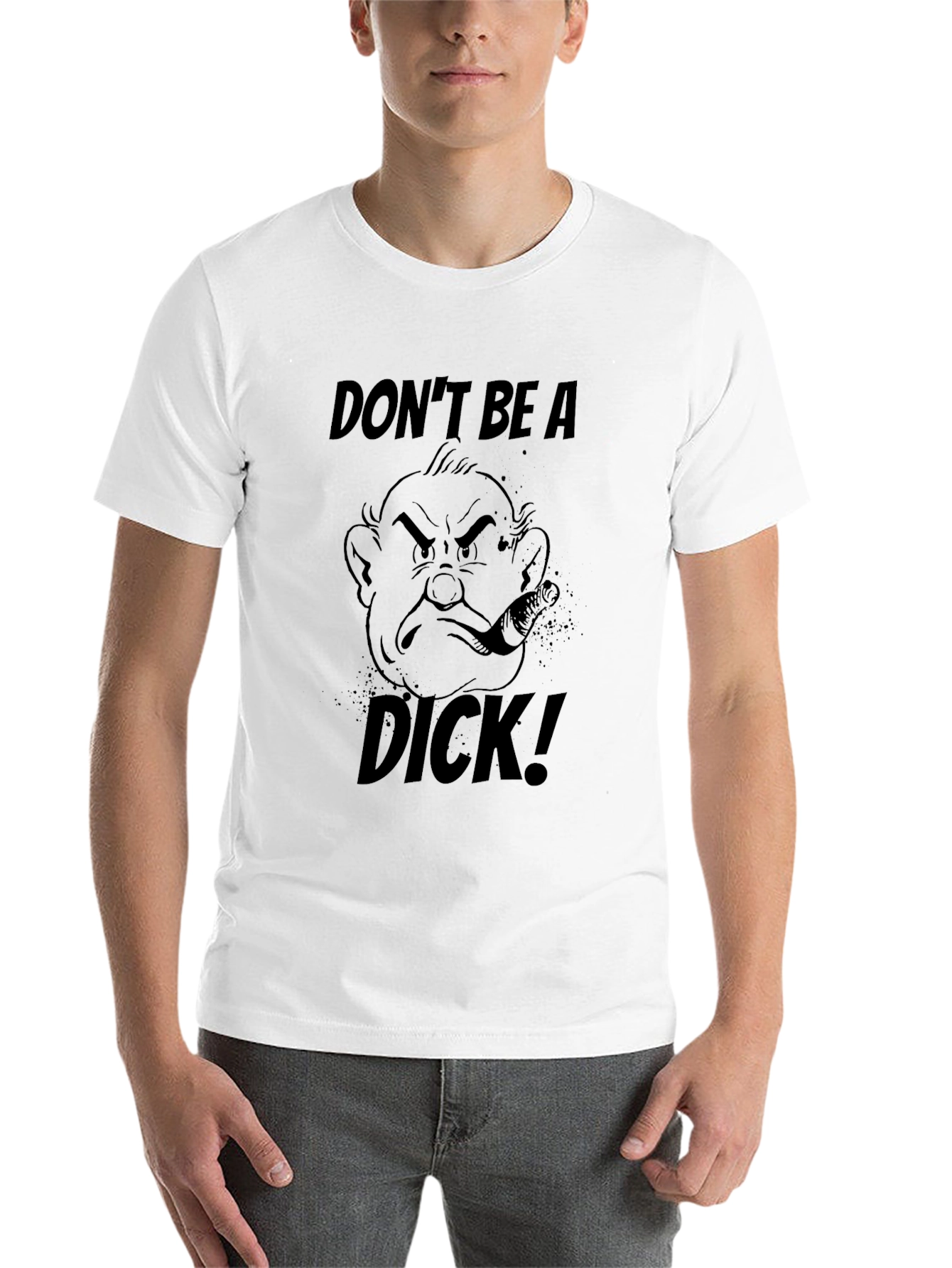 Black Don't Be A Dick! Graphic T-Shirt view 14