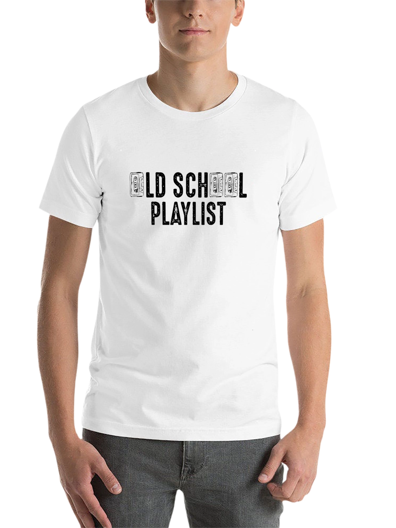 Old School Playlist Cassette Tape Graphic T-Shirt - 14