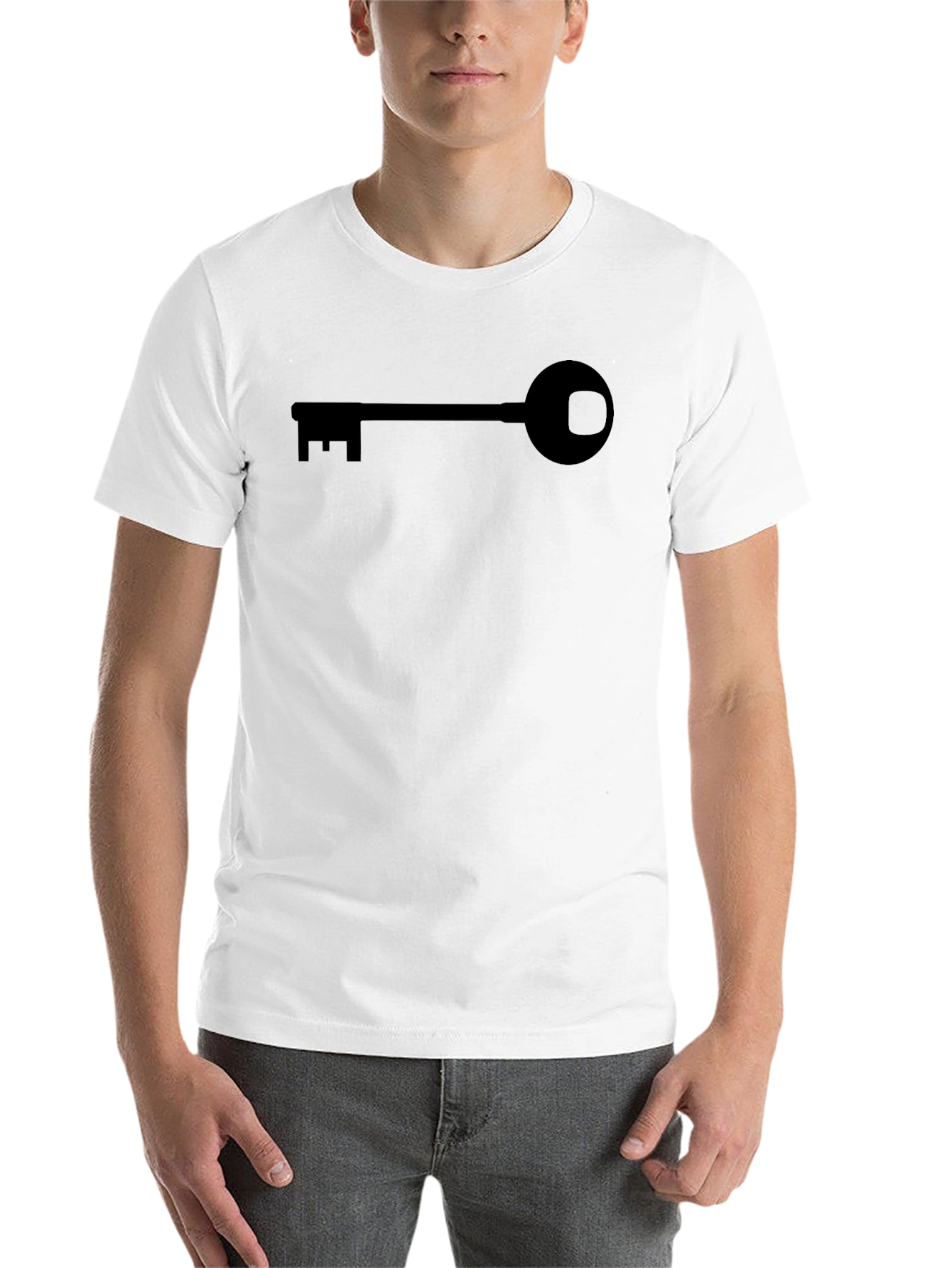 Black Key Graphic T-Shirt - Modern Minimalist Design view 14