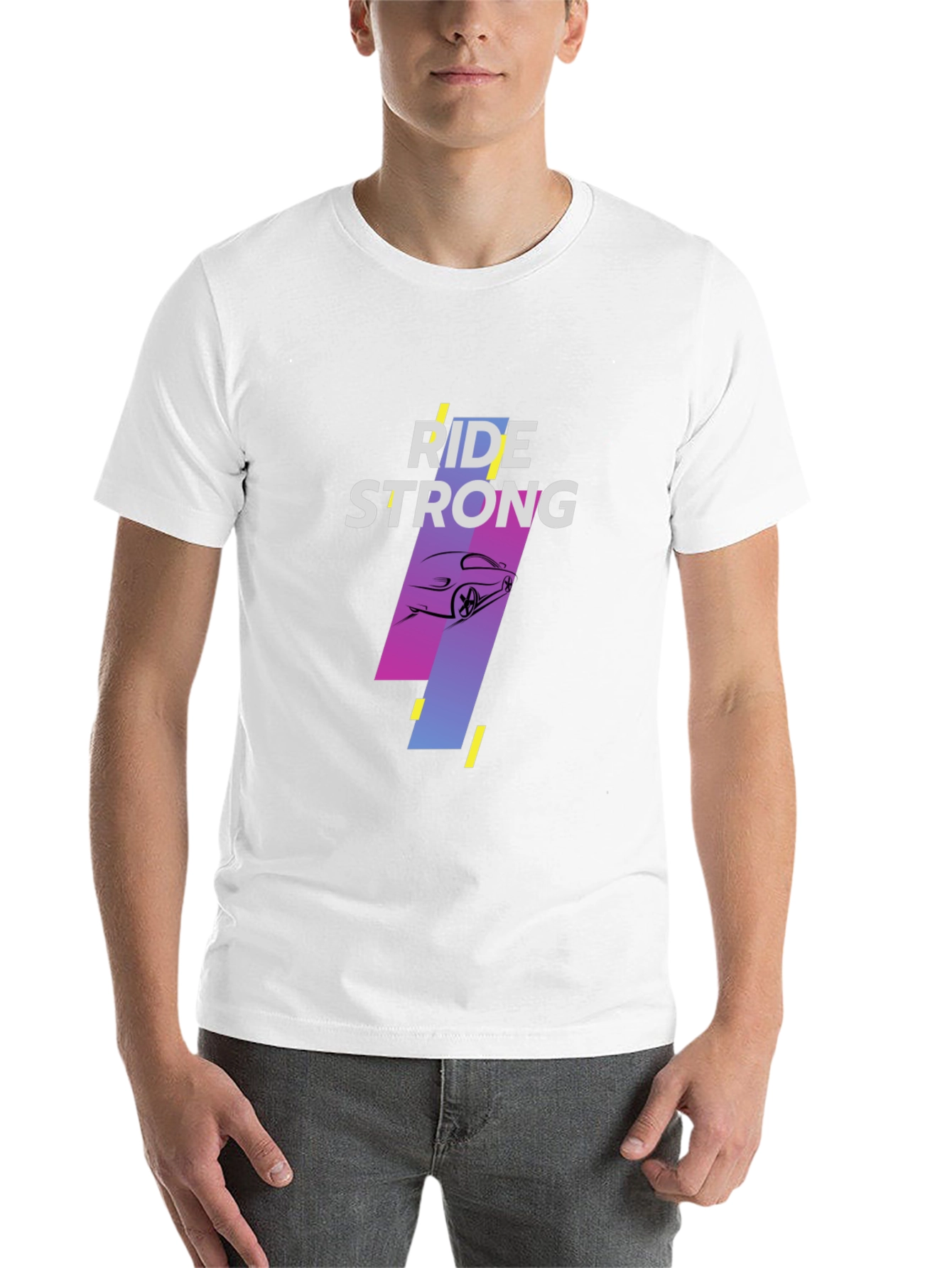Black Ride Strong Black Graphic Tee view 14
