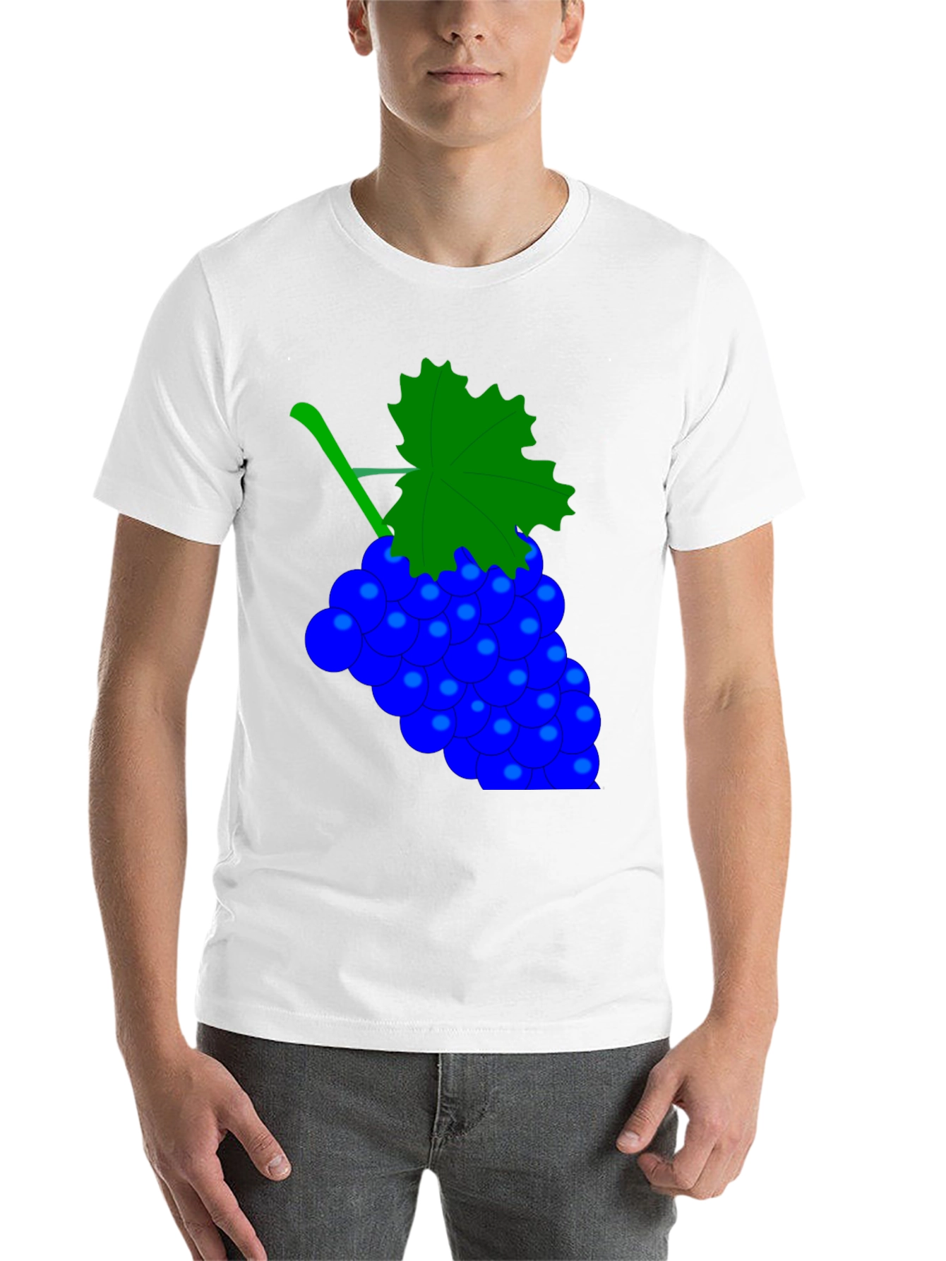 Black Novelty Grape Design Black T-Shirt view 14