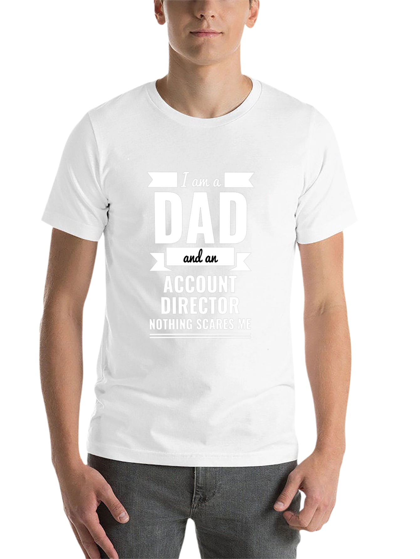 Black Dad Account Director T-Shirt - Nothing Scares Me view 14