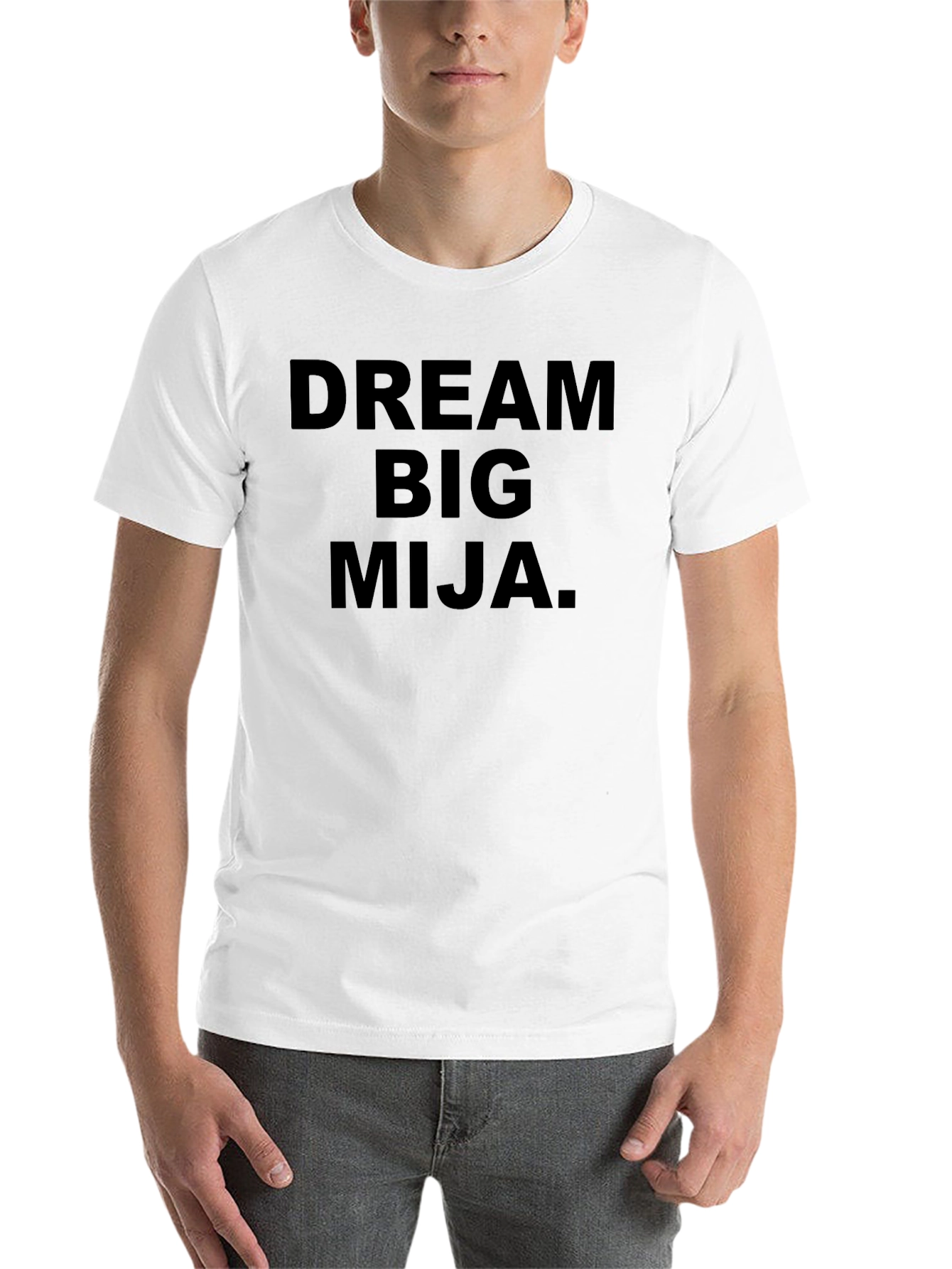 Black Dream Big Mija Graphic Tee - Inspirational Black T-Shirt view 14