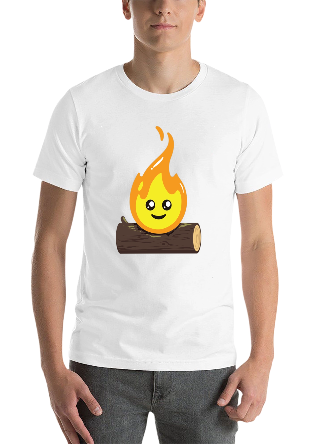 Black Cute Campfire Graphic T-Shirt - Black view 14