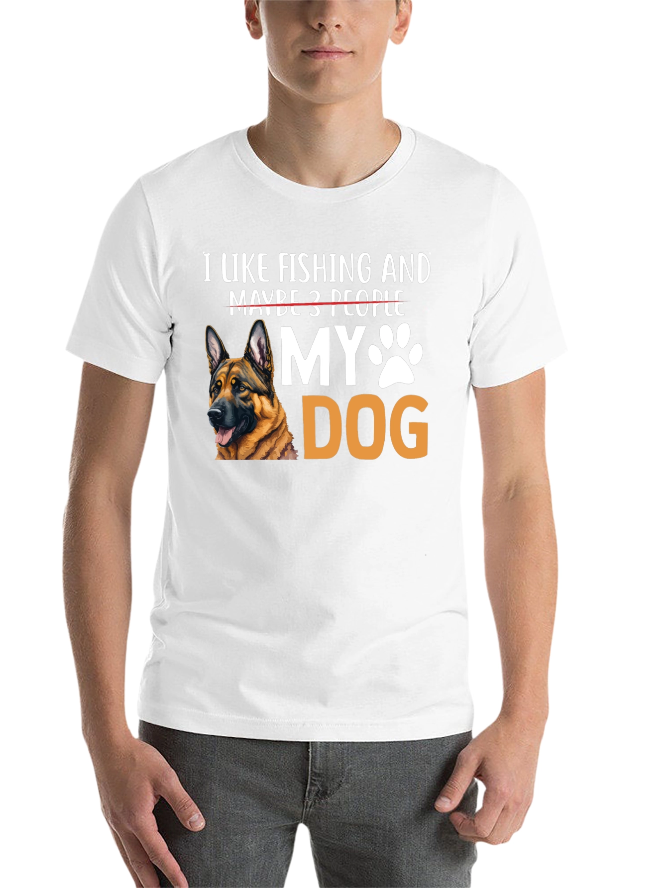 Black I Like Fishing & My Dog T-Shirt view 14