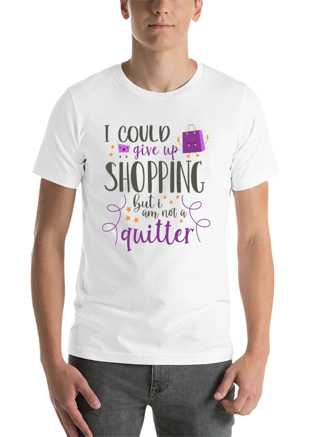 Shopping Lover T-Shirt - Could Give Up Shopping Quitter Tee - 14