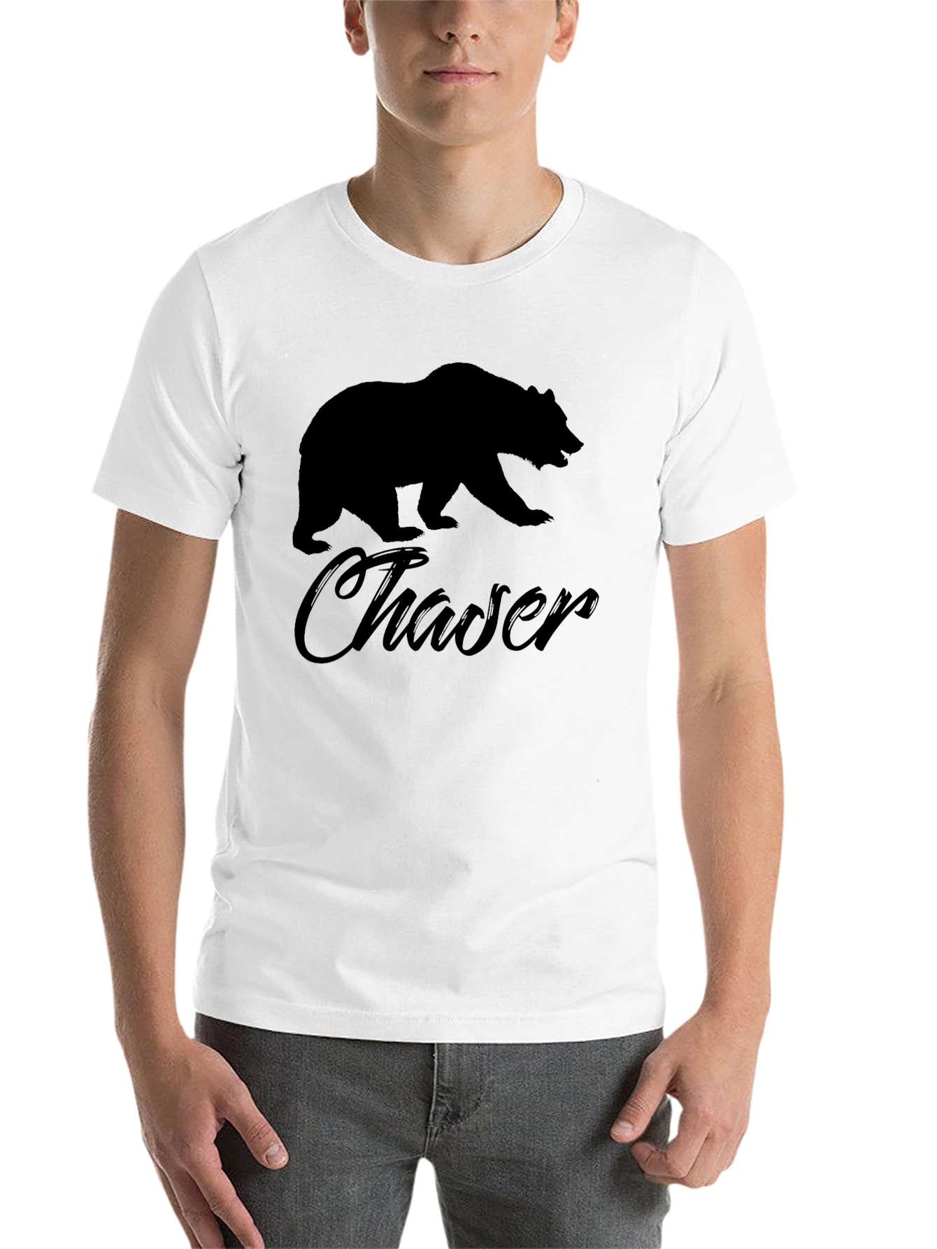 Black Bear Chaser Black T-Shirt for Men view 14
