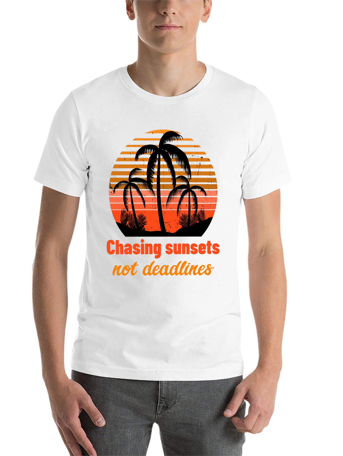 Black Chasing Sunsets T-Shirt - Tropical Design view 14