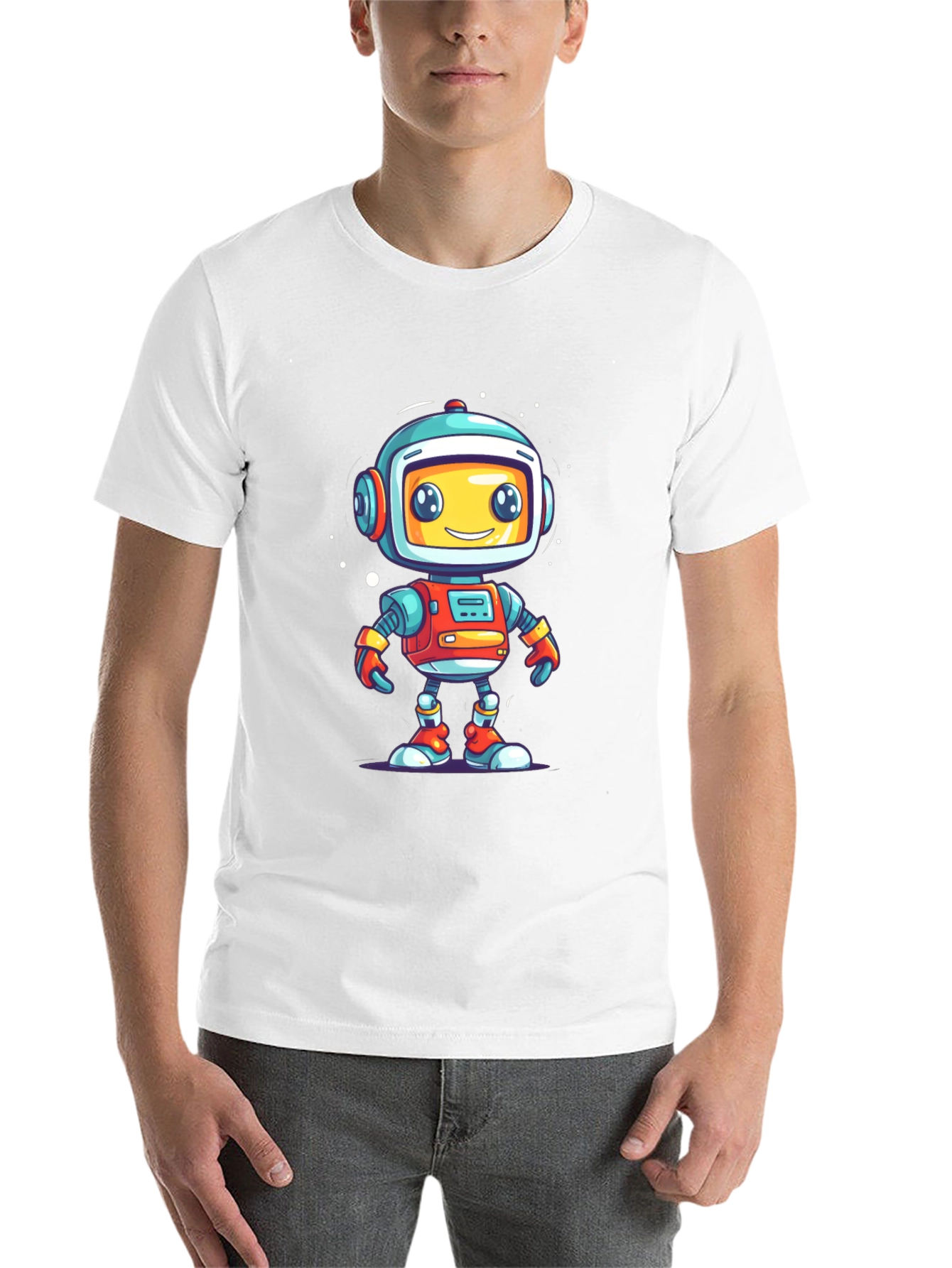 Black Fun Robot Graphic T-Shirt - Black view 14