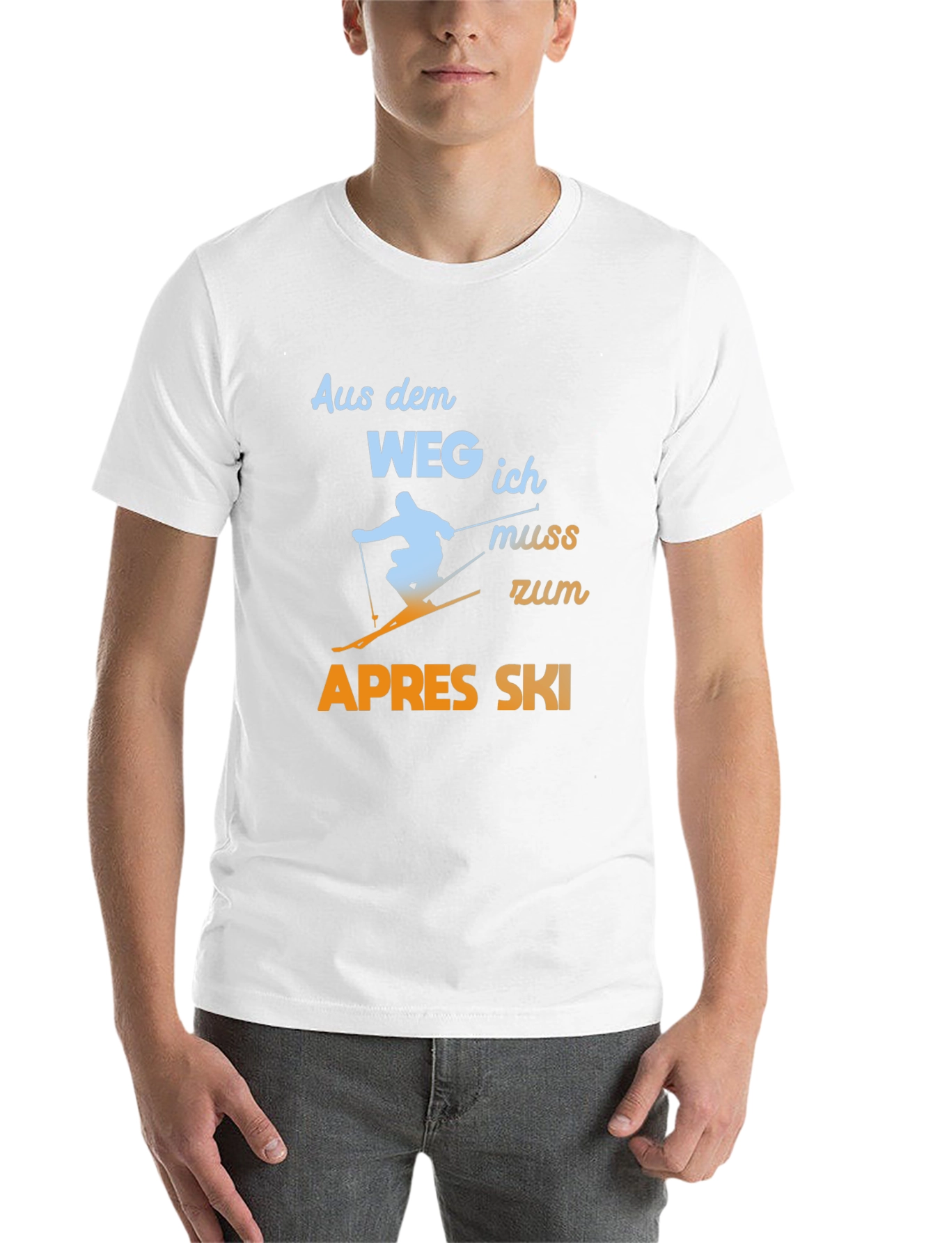 Black Apres Ski T-Shirt - Funny Skiing Tee view 14