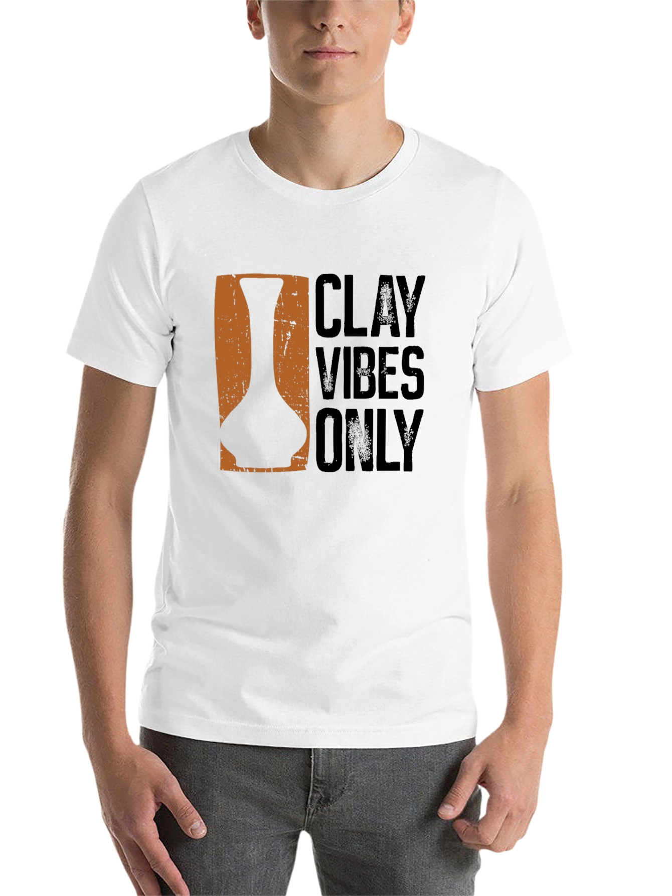 Black Clay Vibes Only Graphic T-Shirt view 14