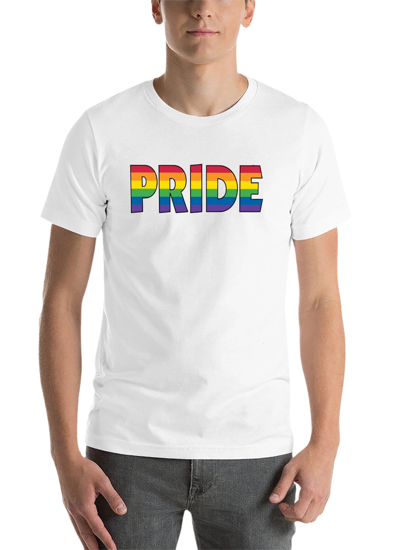 Black Pride Rainbow Graphic Tee - Black Cotton Blend T-Shirt view 14