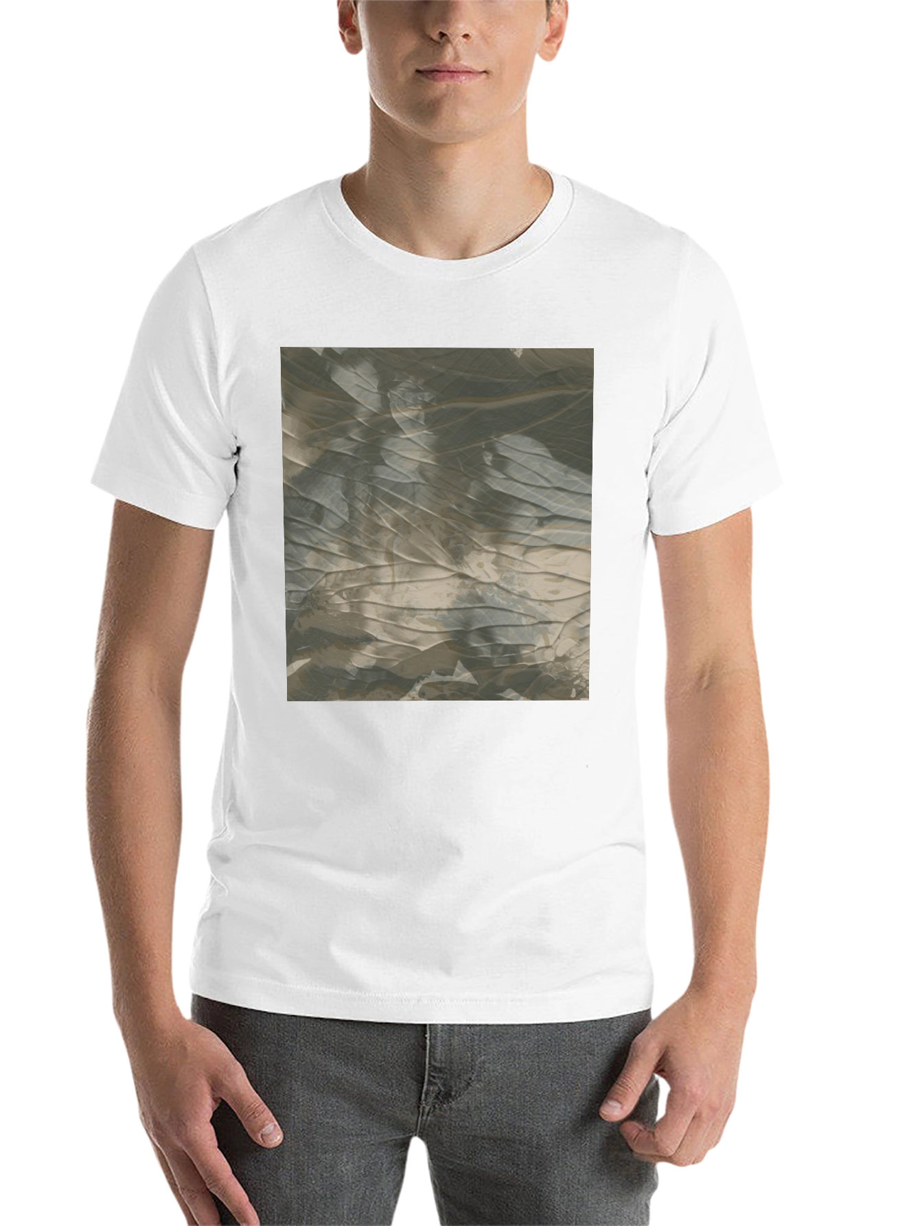 Black Abstract Pattern Black T-Shirt view 14