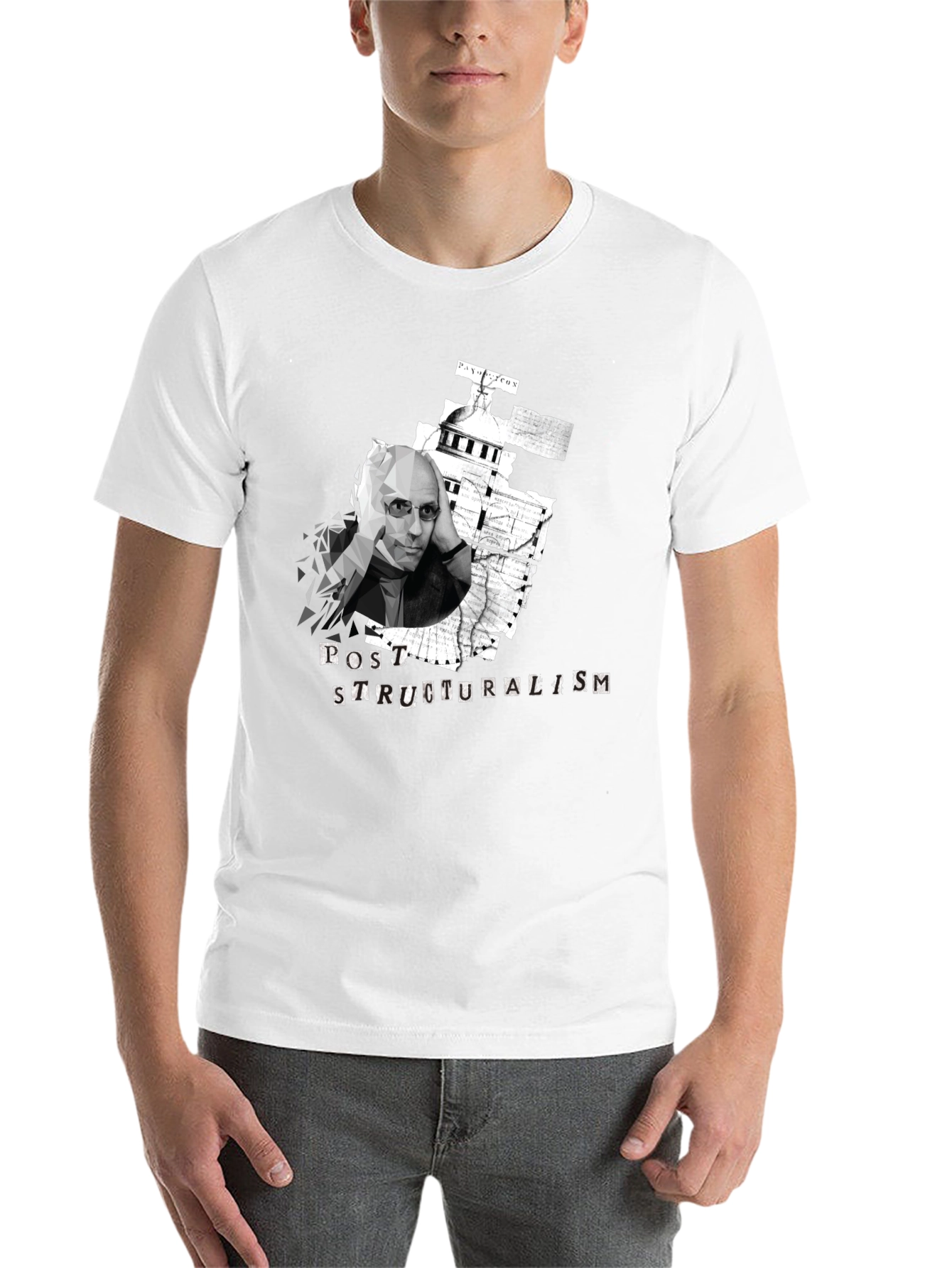 Black Post-Structuralism Graphic Black T-Shirt view 14