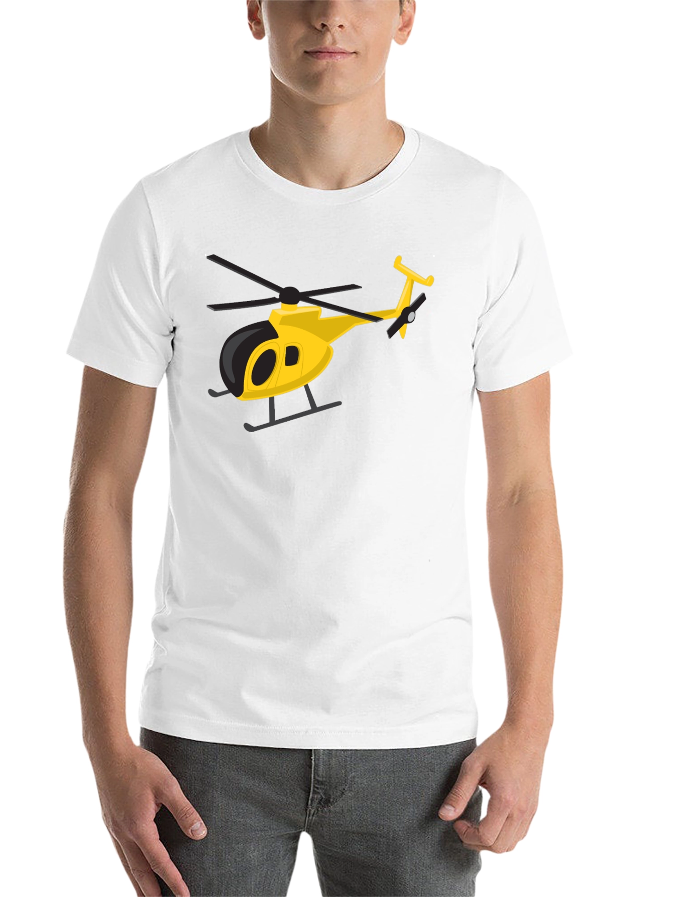 Black Helicopter Graphic Tee - Black Crew Neck view 14