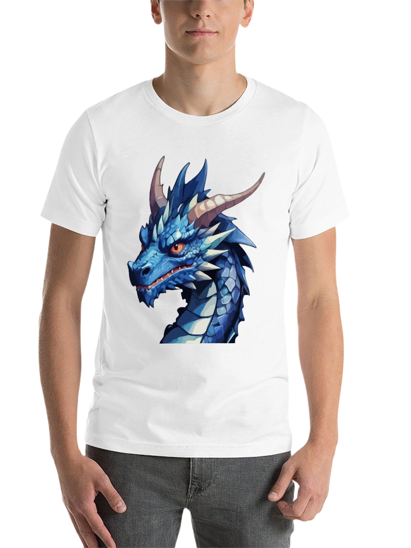 Black Dragon Graphic Tee - Black Cotton Blend T-Shirt view 14