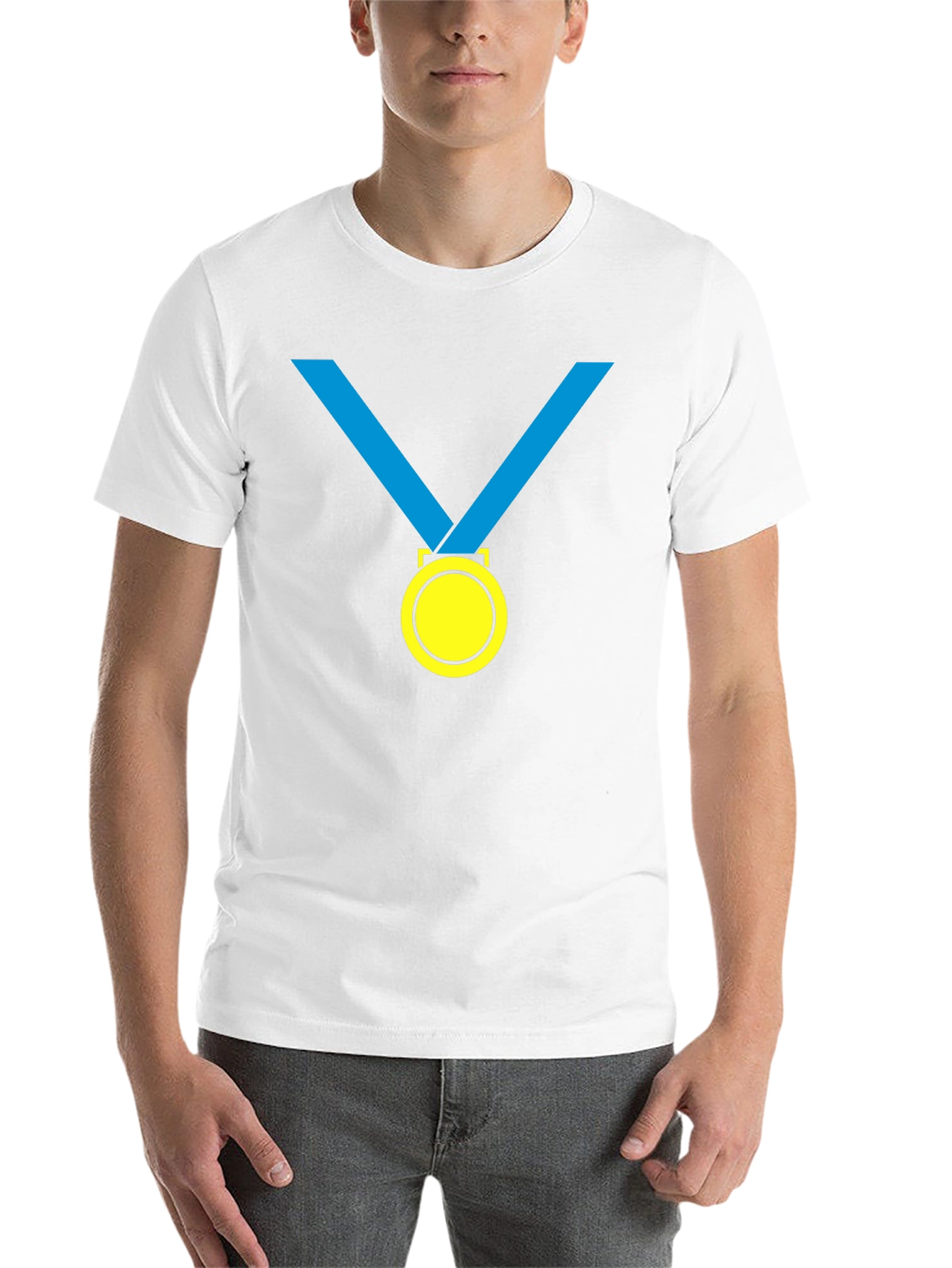 Black Winner's Medal Graphic Tee - Black Cotton T-Shirt view 14