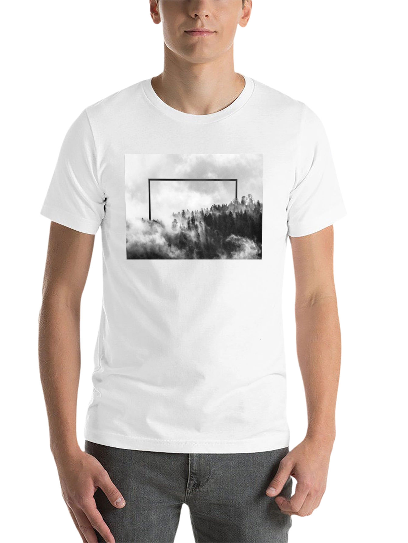 Black Mountain Framed Black T-Shirt view 14