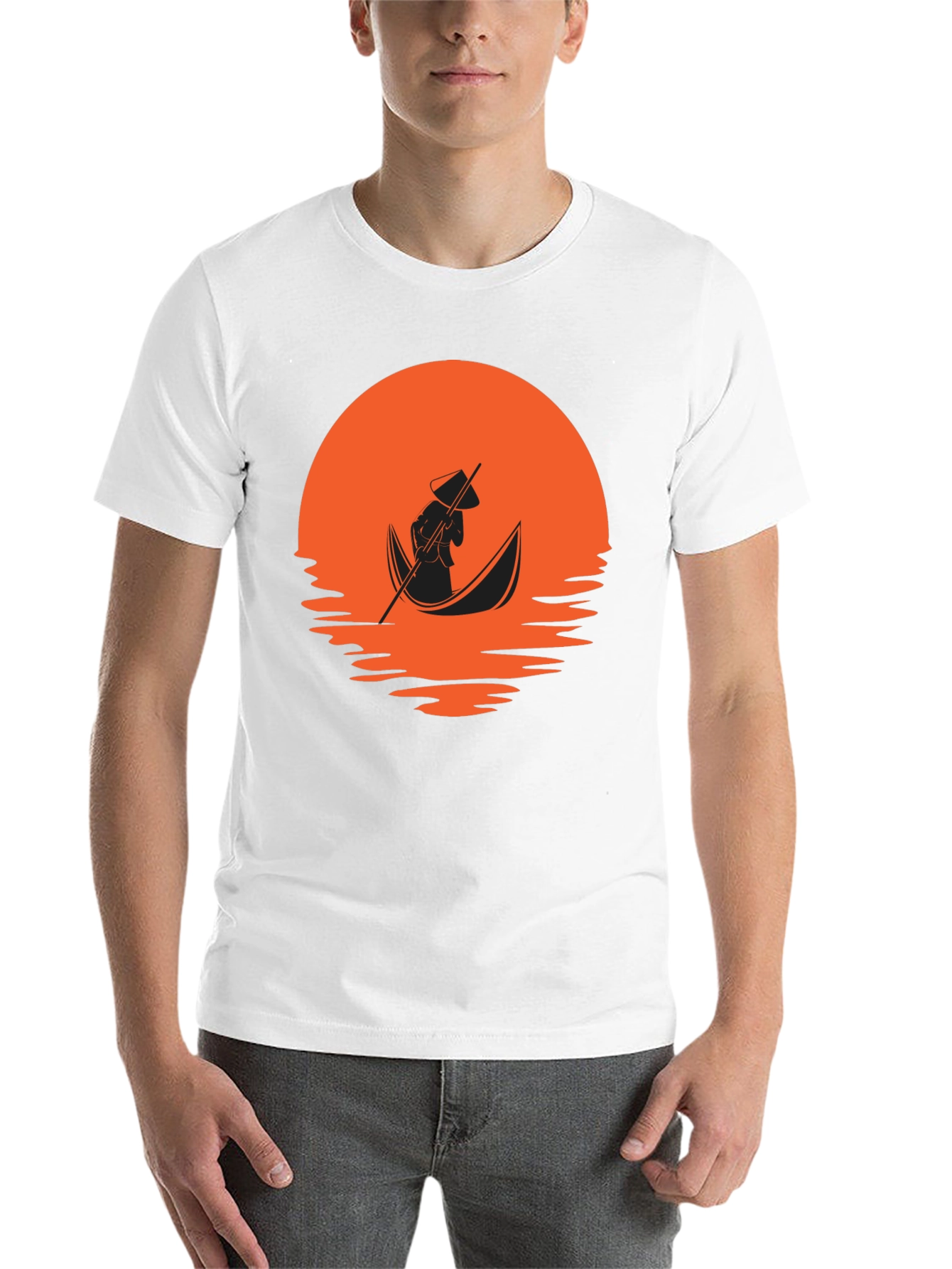 Black Sunset Boat Ride Graphic Tee - Black view 14