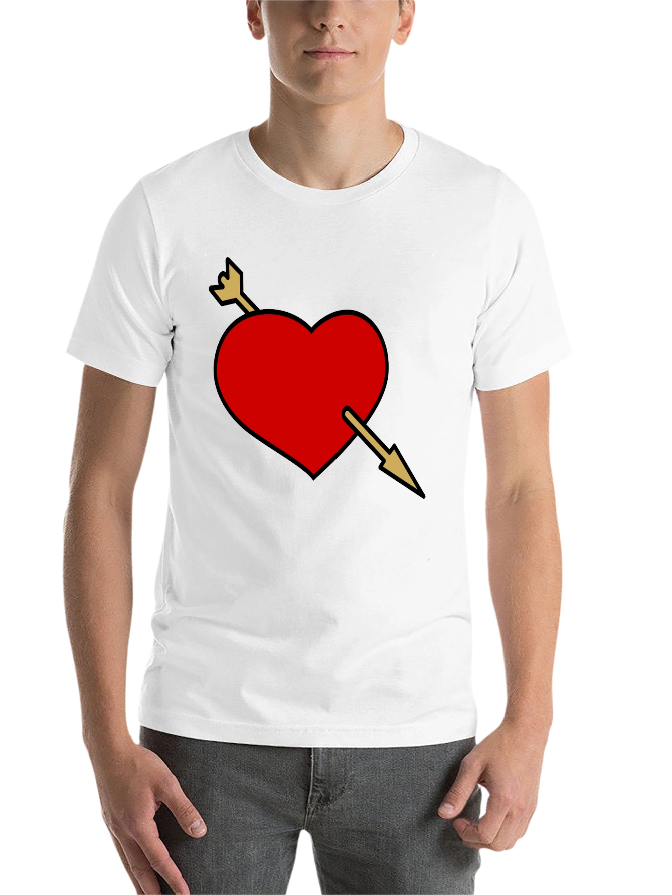 Black Heart Arrow Graphic Black Tee view 14