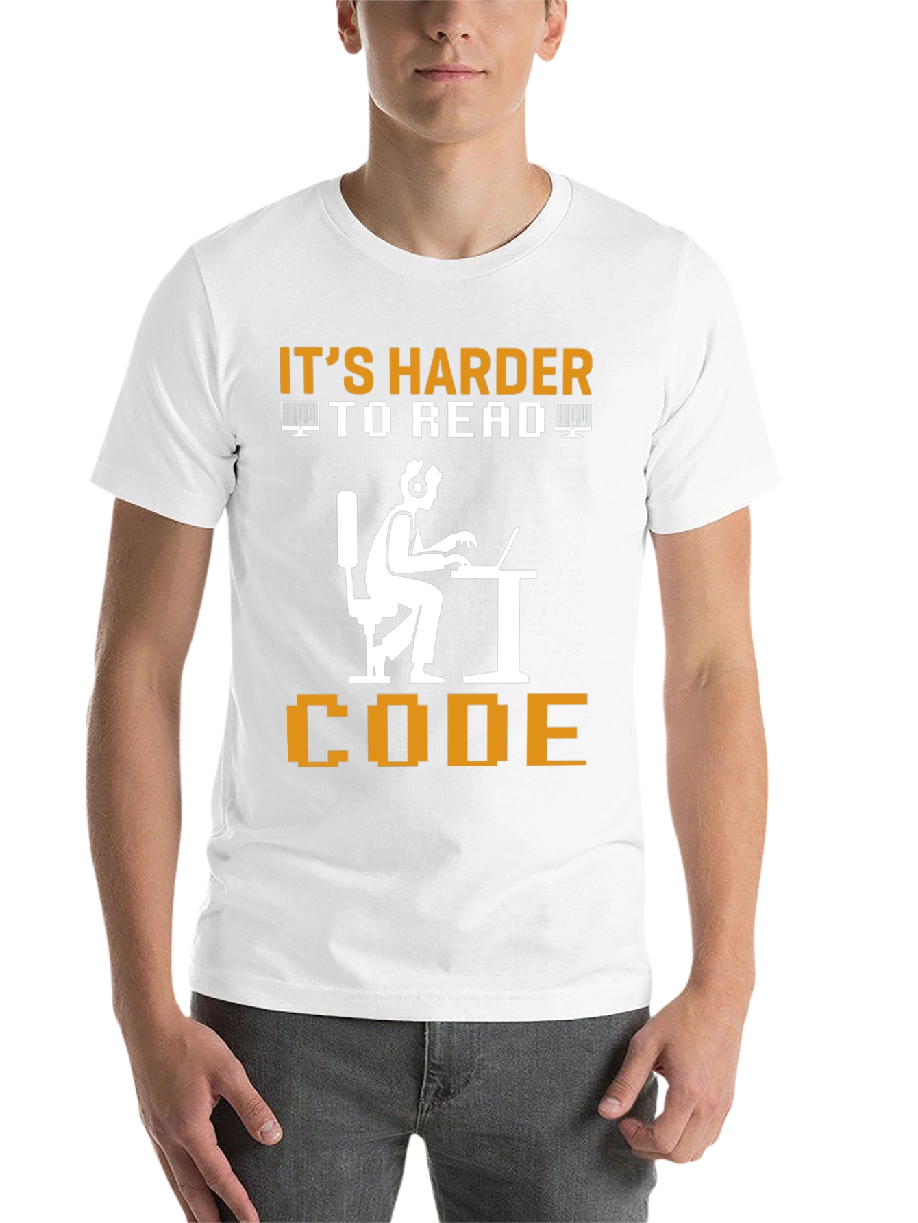 Black It's Harder To Read Code Graphic Tee view 14