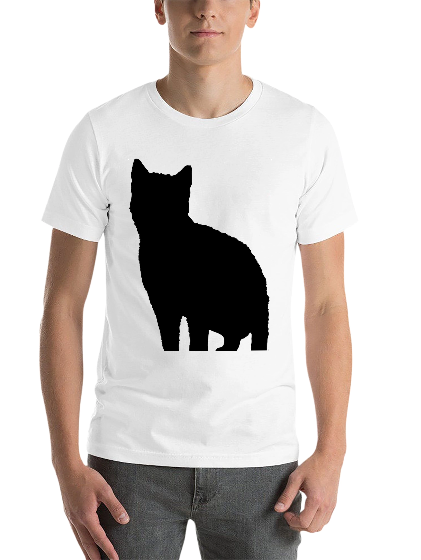 Black Black Cat Silhouette T-Shirt - Stylish & Unique Tee view 14