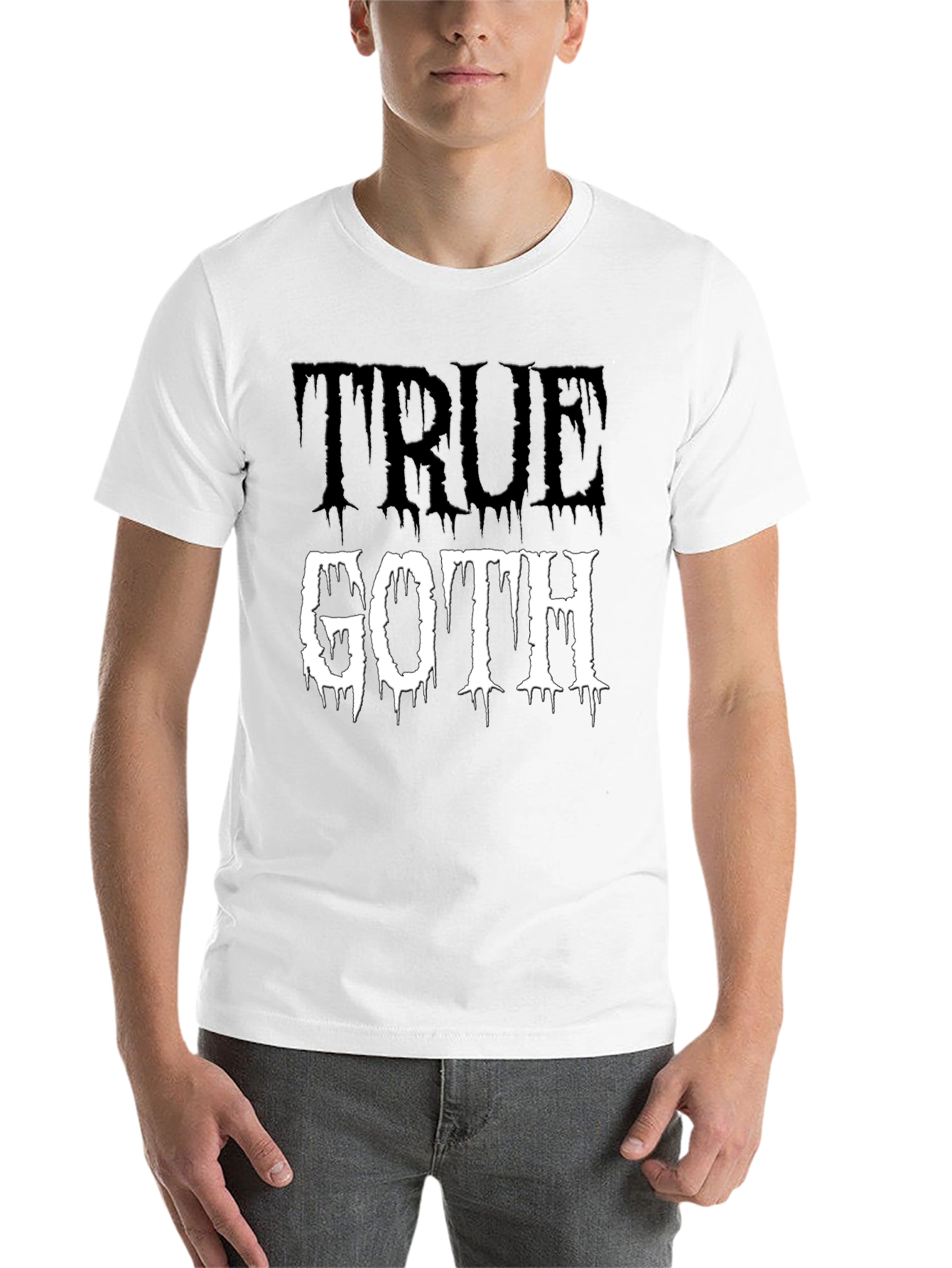 Black True Goth Graphic T-Shirt - Black view 14