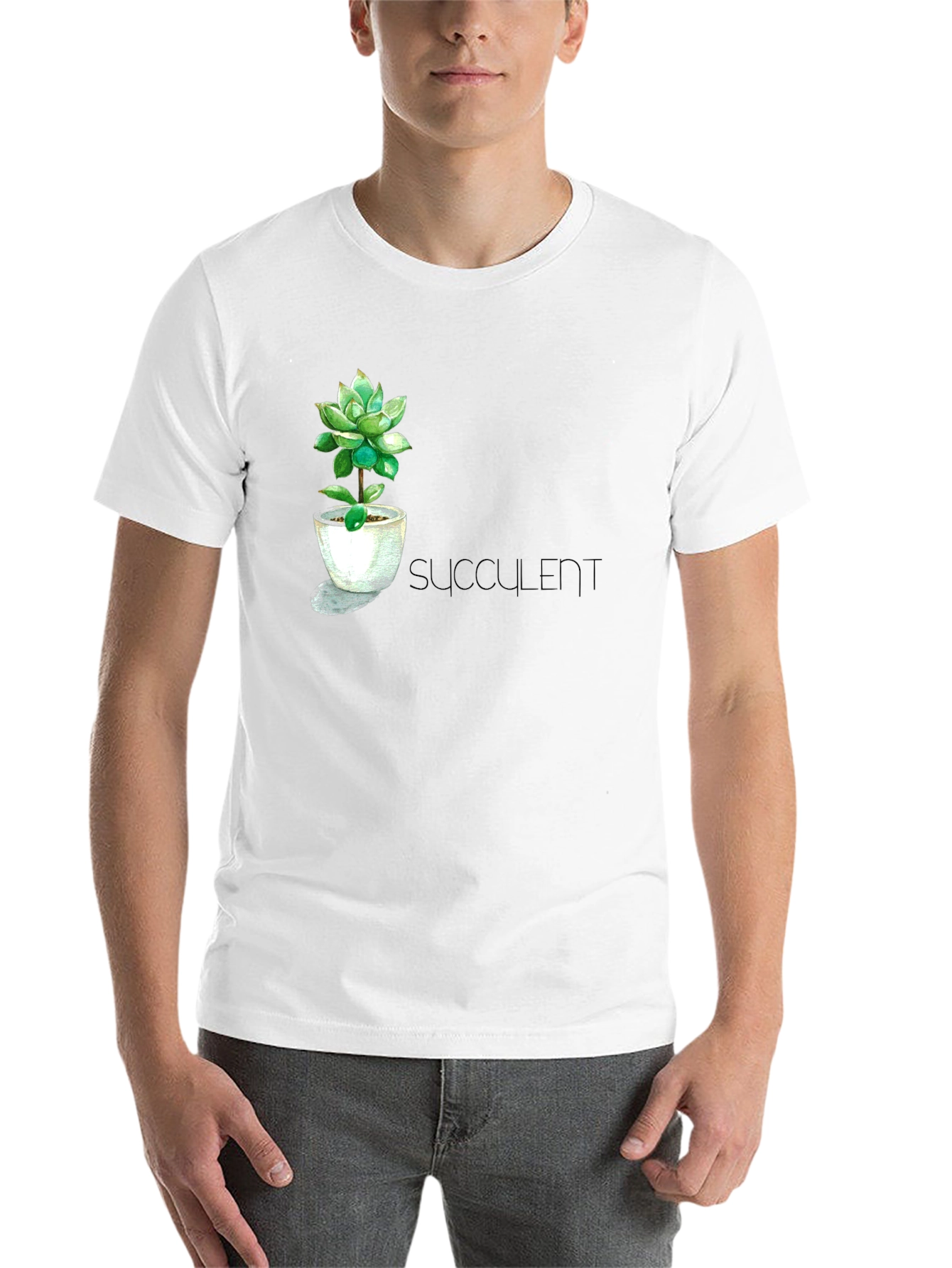 Black Stylish Succulent T-Shirt view 14