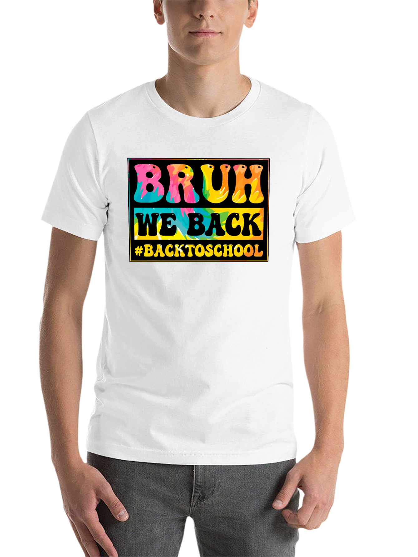 Black Bruh We Back to School Tie-Dye T-Shirt view 14