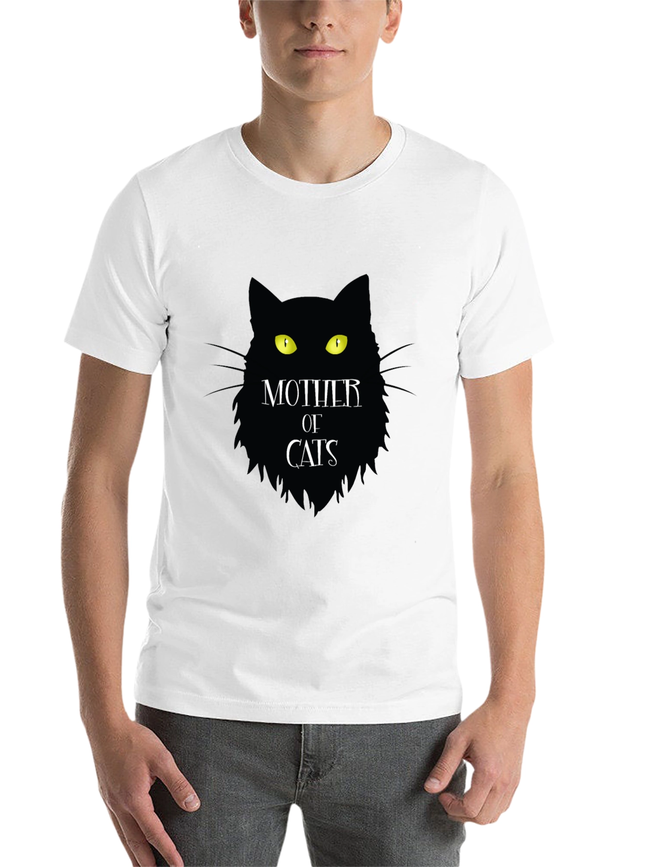 Black Mother of Cats T-Shirt Black Novelty Tee view 14