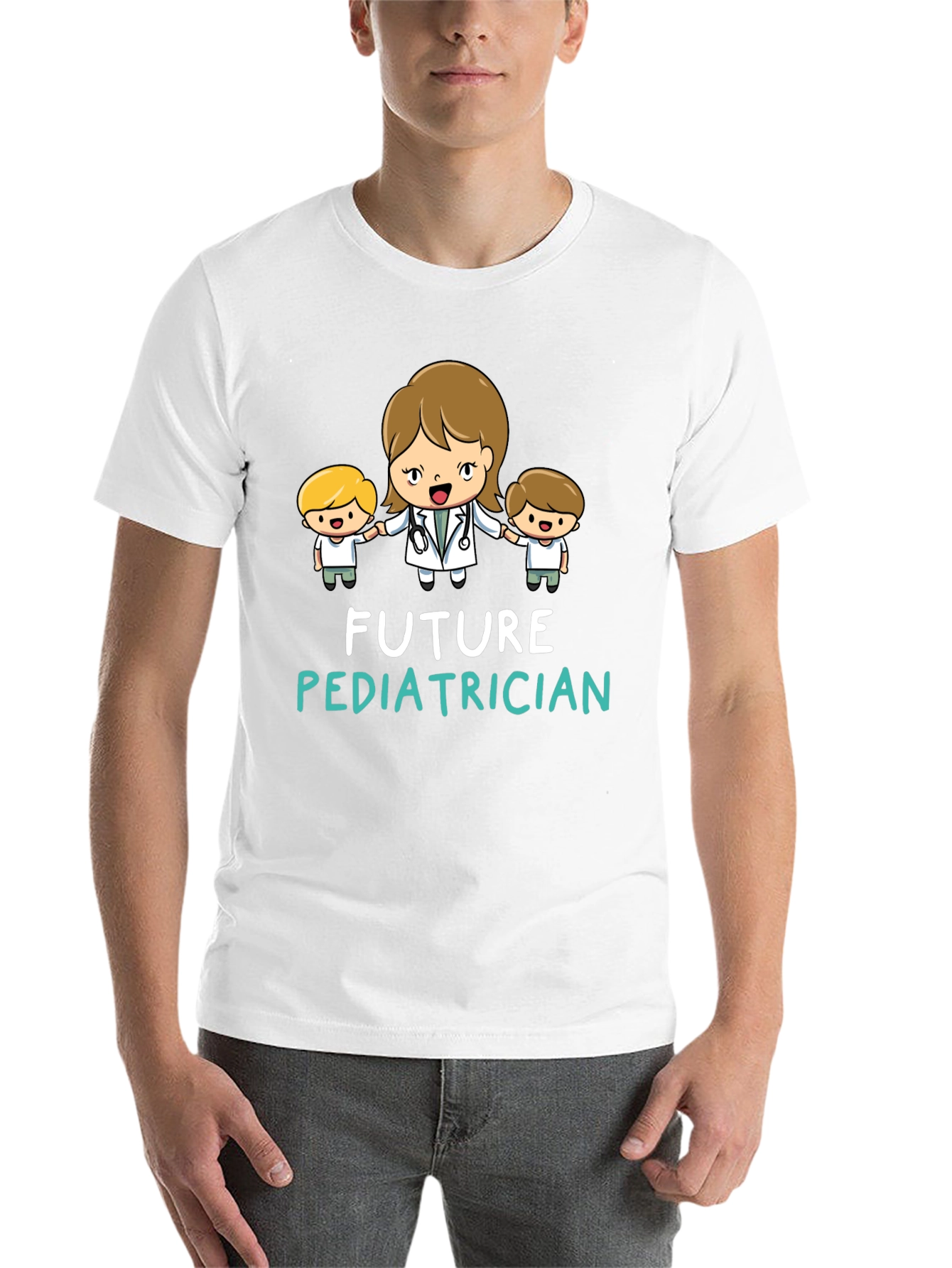 Black Future Pediatrician Black T-Shirt view 14