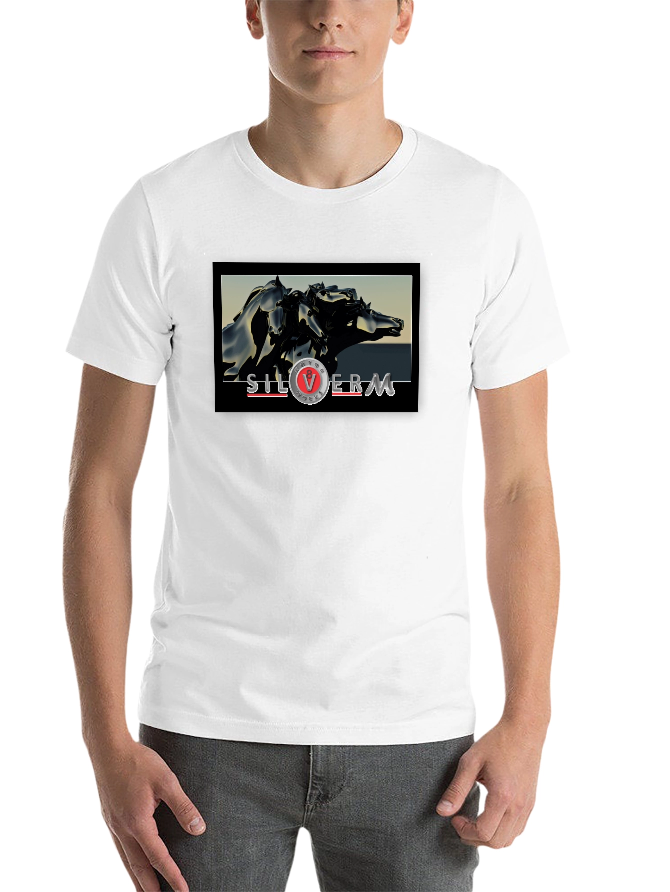 Black SilverM Horse T-Shirt - Bold Graphic Tee view 14