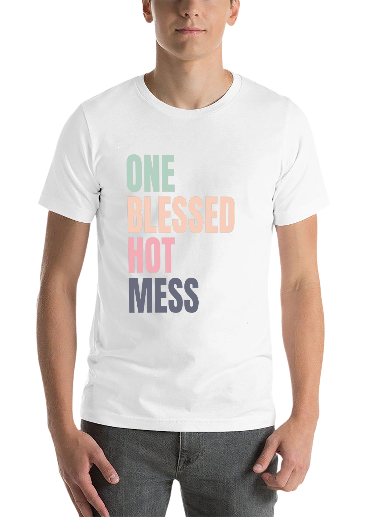 Black One Blessed Hot Mess Graphic Tee view 14