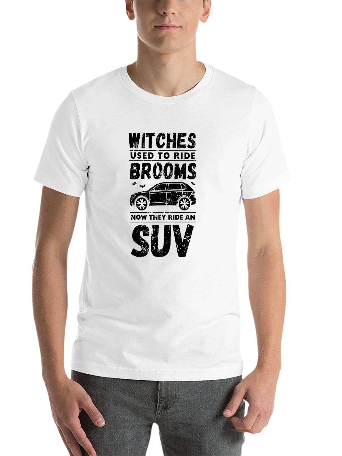 Witches Ride SUV Funny Halloween Graphic Tee - 14