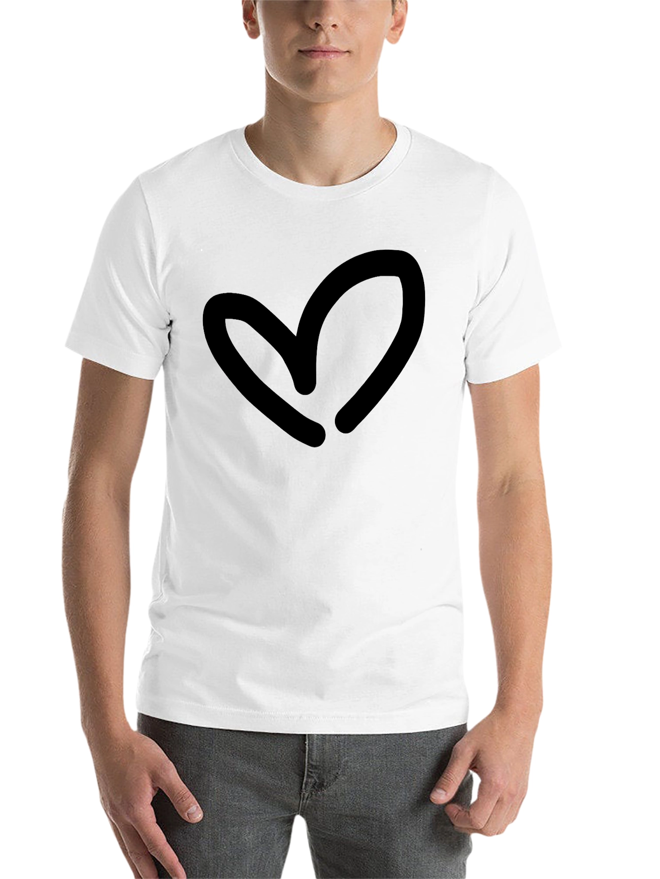 Black Heart Graphic Black T-Shirt - Casual Style view 14