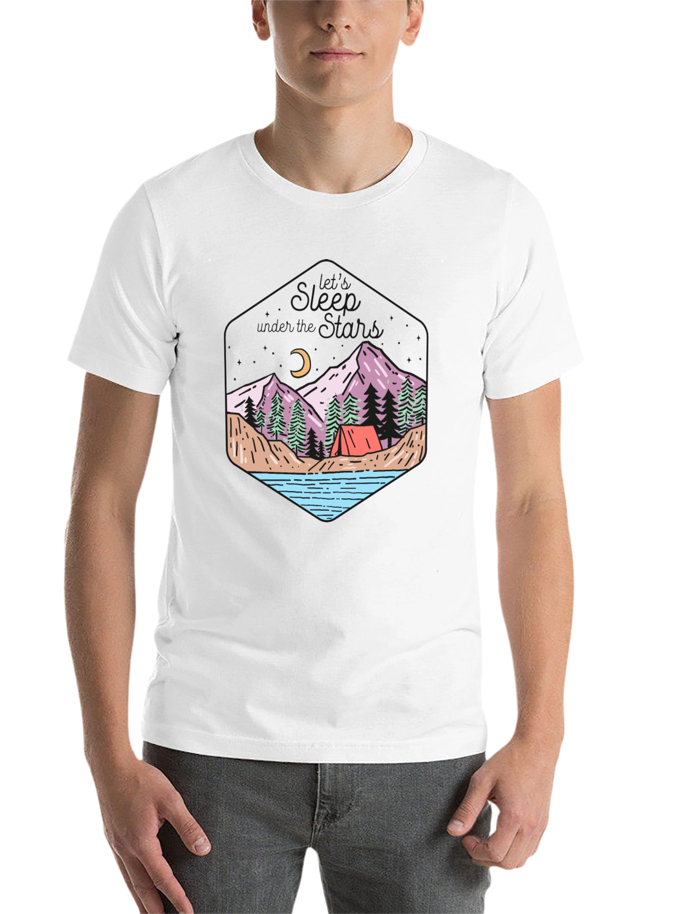 Black Outdoor Adventure T-Shirt - Camping Theme view 14