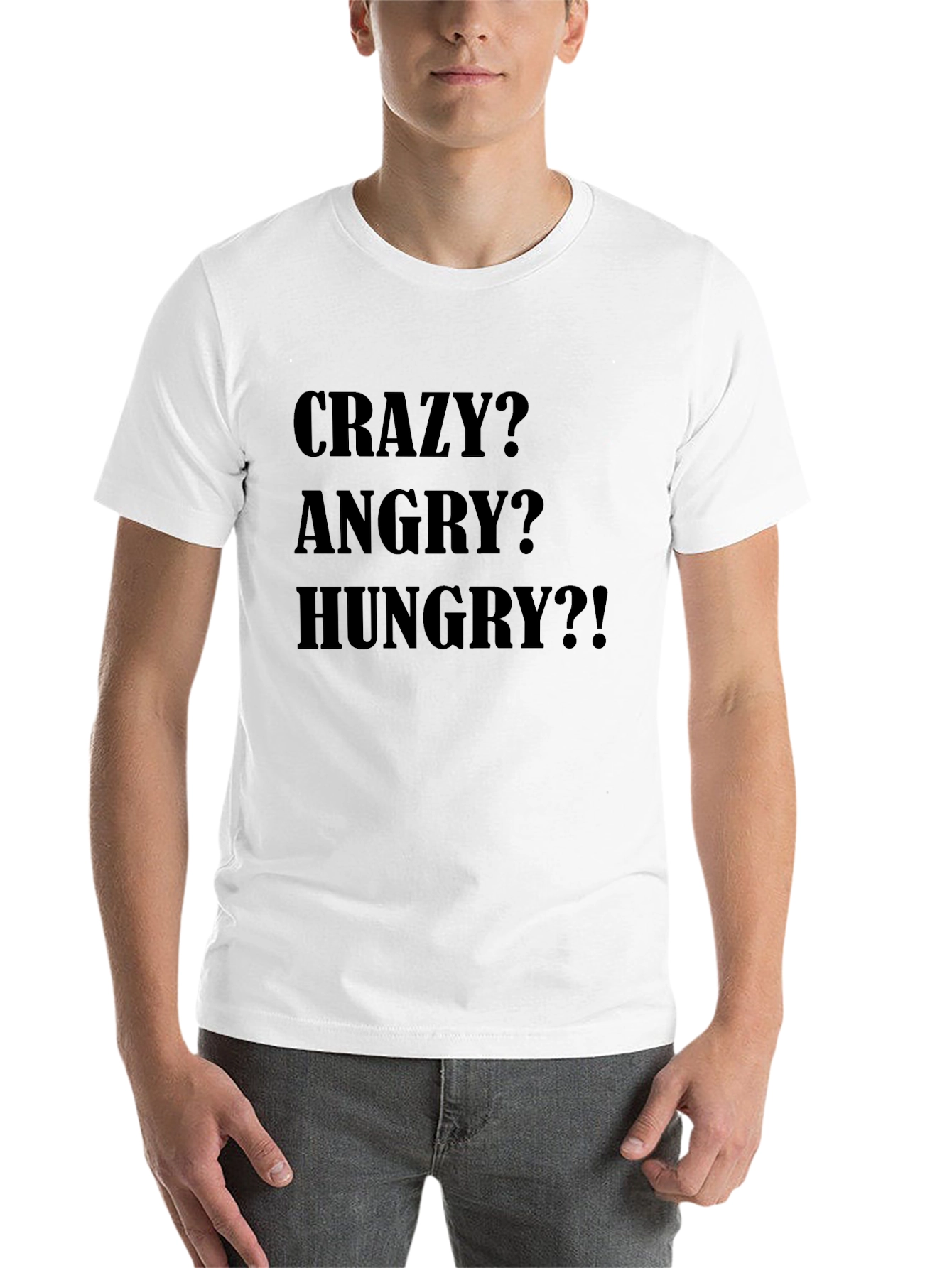 Black Crazy, Angry, Hungry Tee - Black T-Shirt view 14