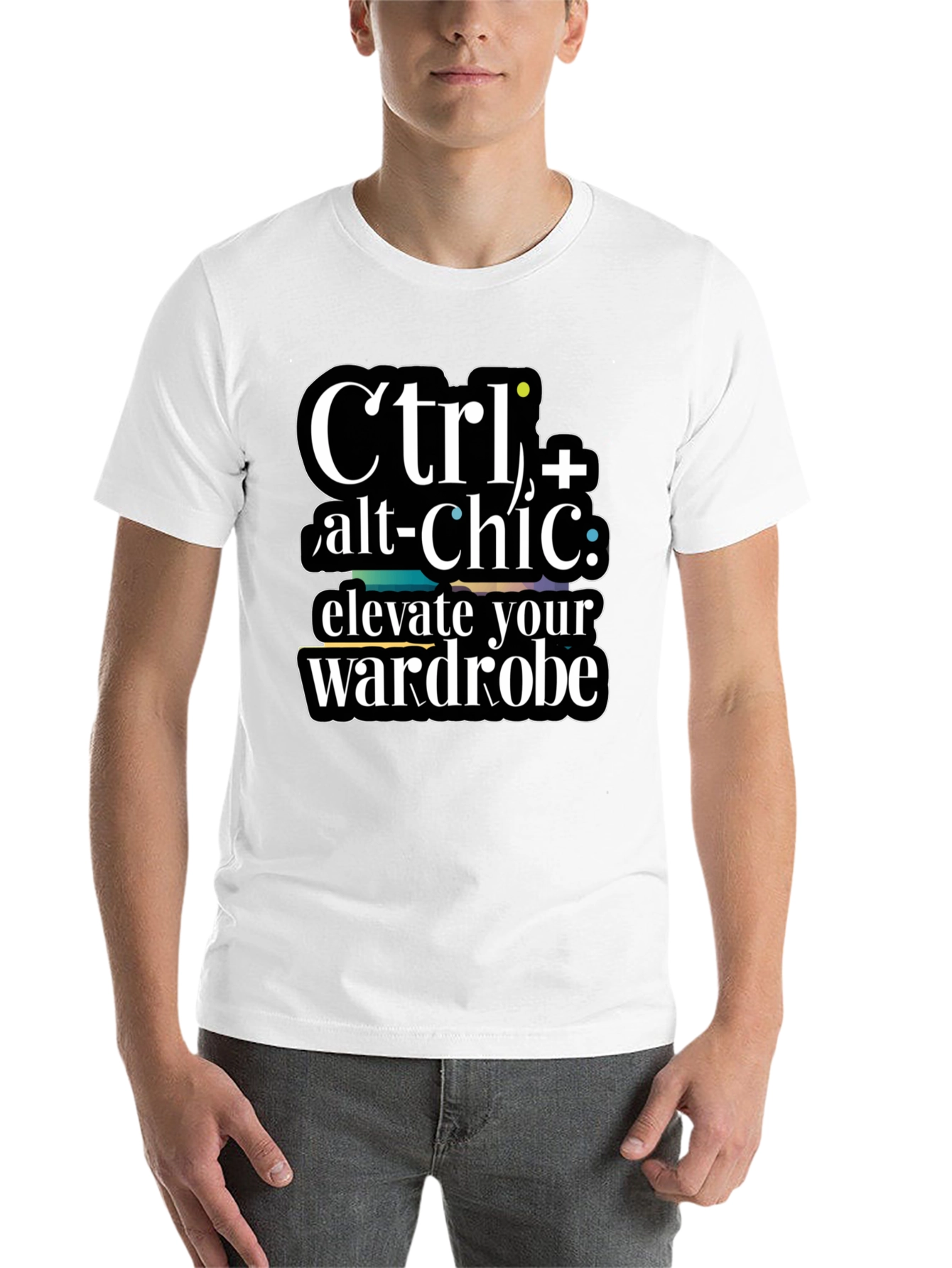 Black Ctrl+Alt+Chic T-Shirt- Elevate Your Wardrobe! view 14