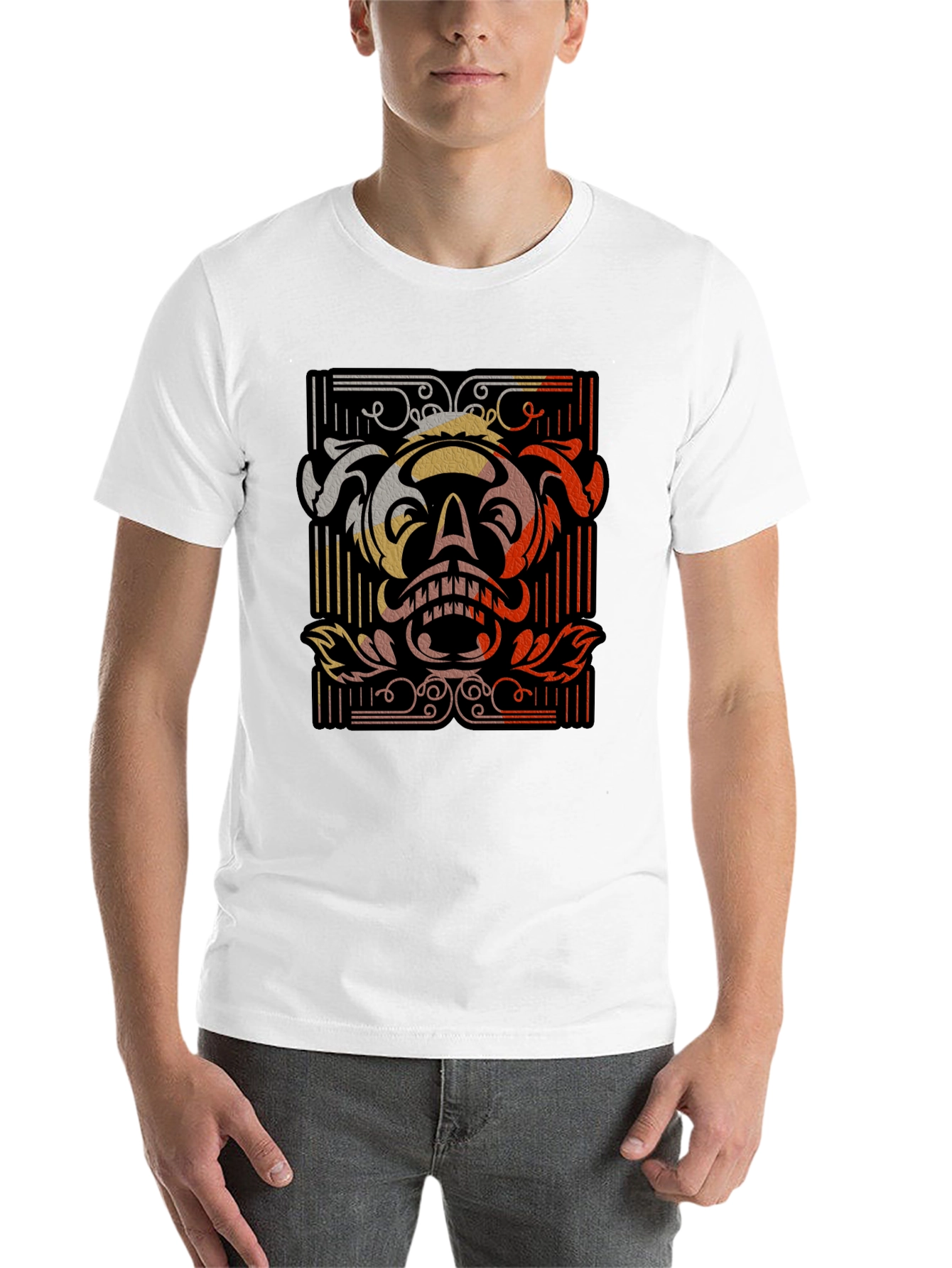 Black Skull Graphic Black T-Shirt - Unique Retro Design view 14