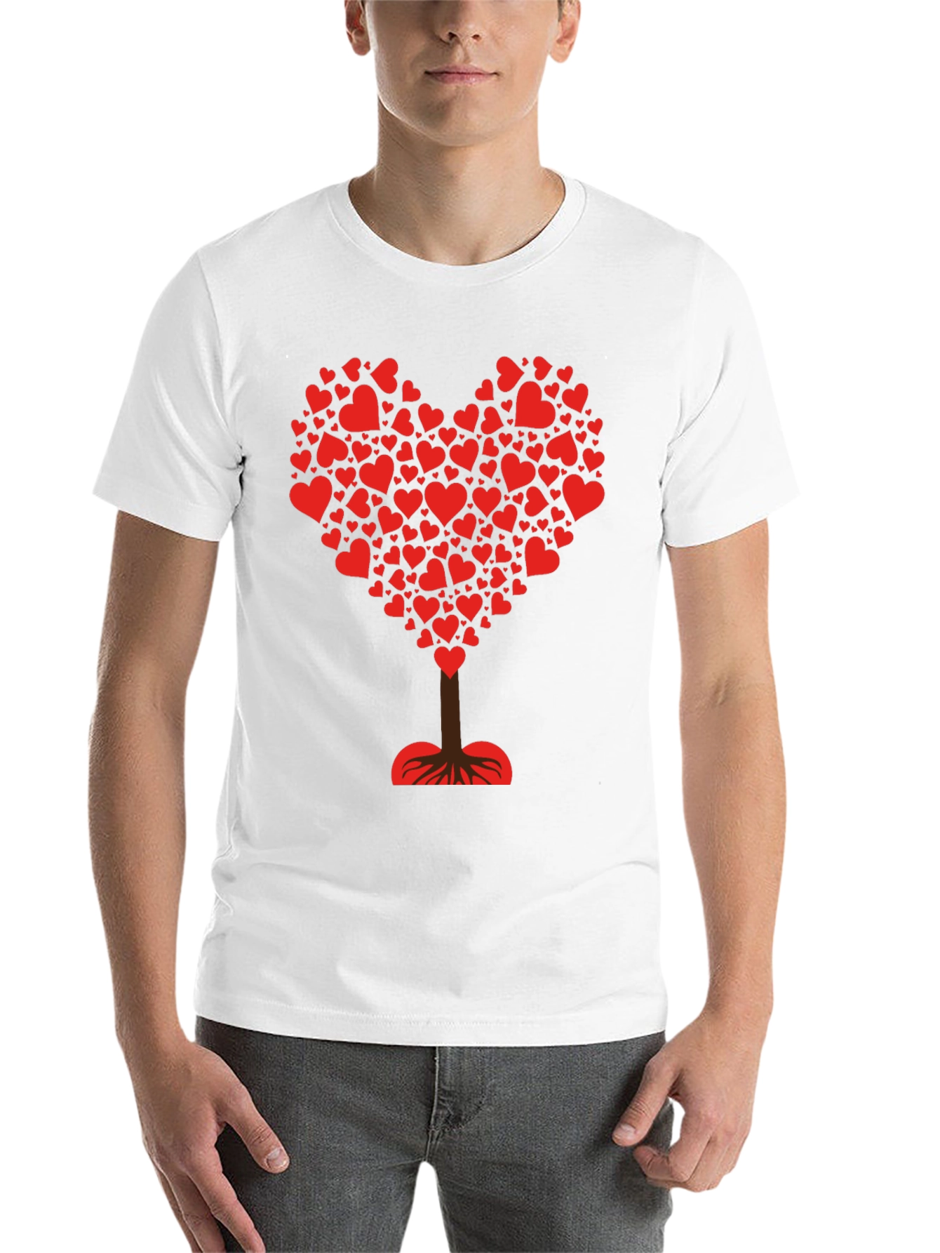 Black Heart Tree Graphic Tee - Love & Nature T-Shirt view 14