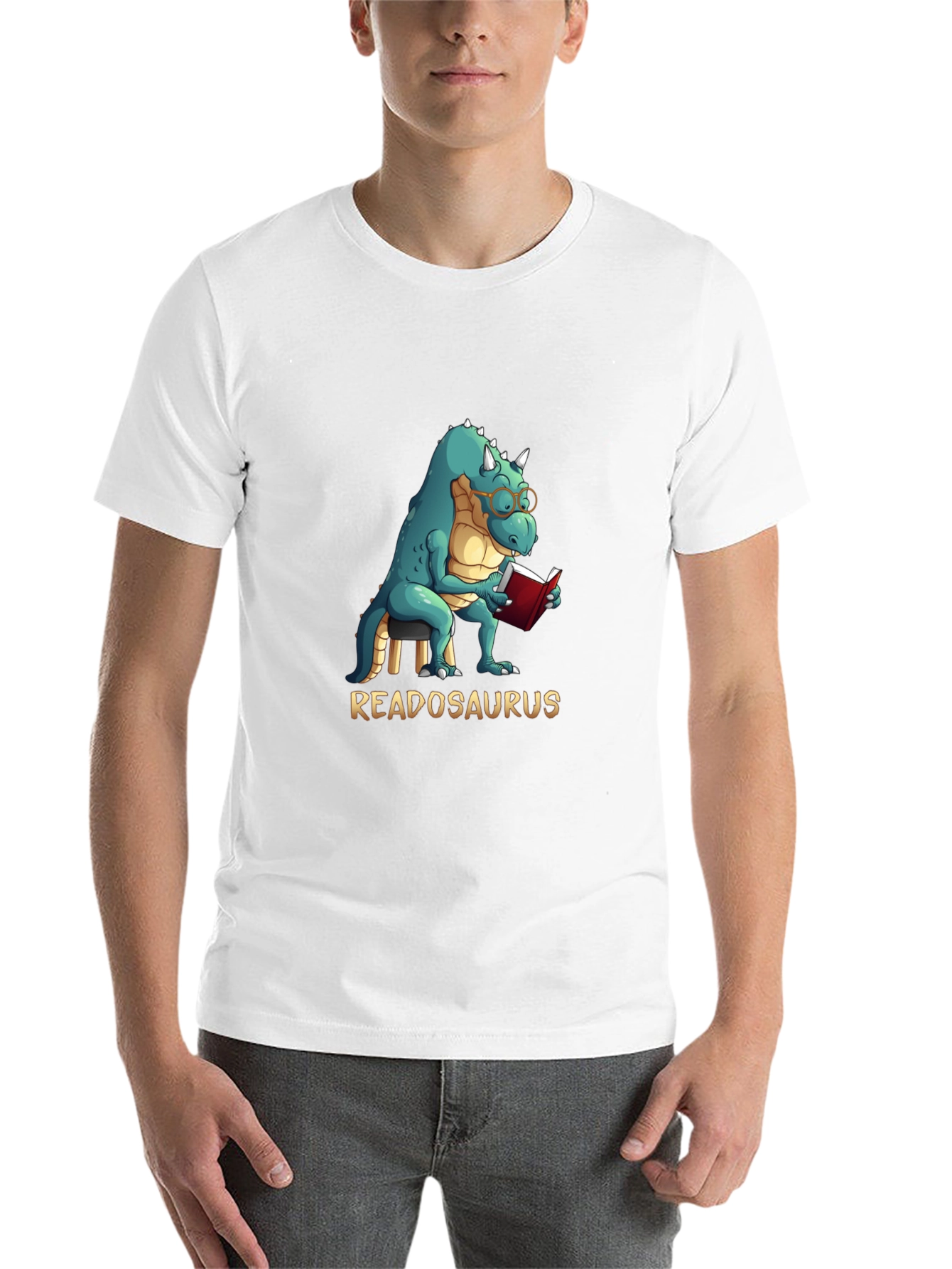 Black Readosaurus T-Shirt - Reading Dinosaur Tee view 14