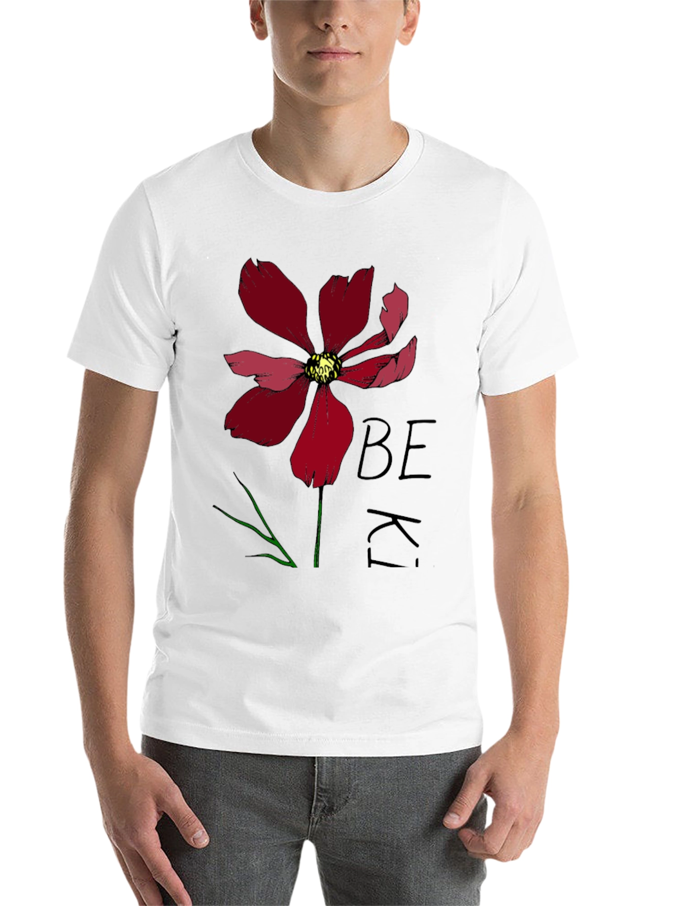 Black Be Kind Flower Graphic Tee - Black view 14