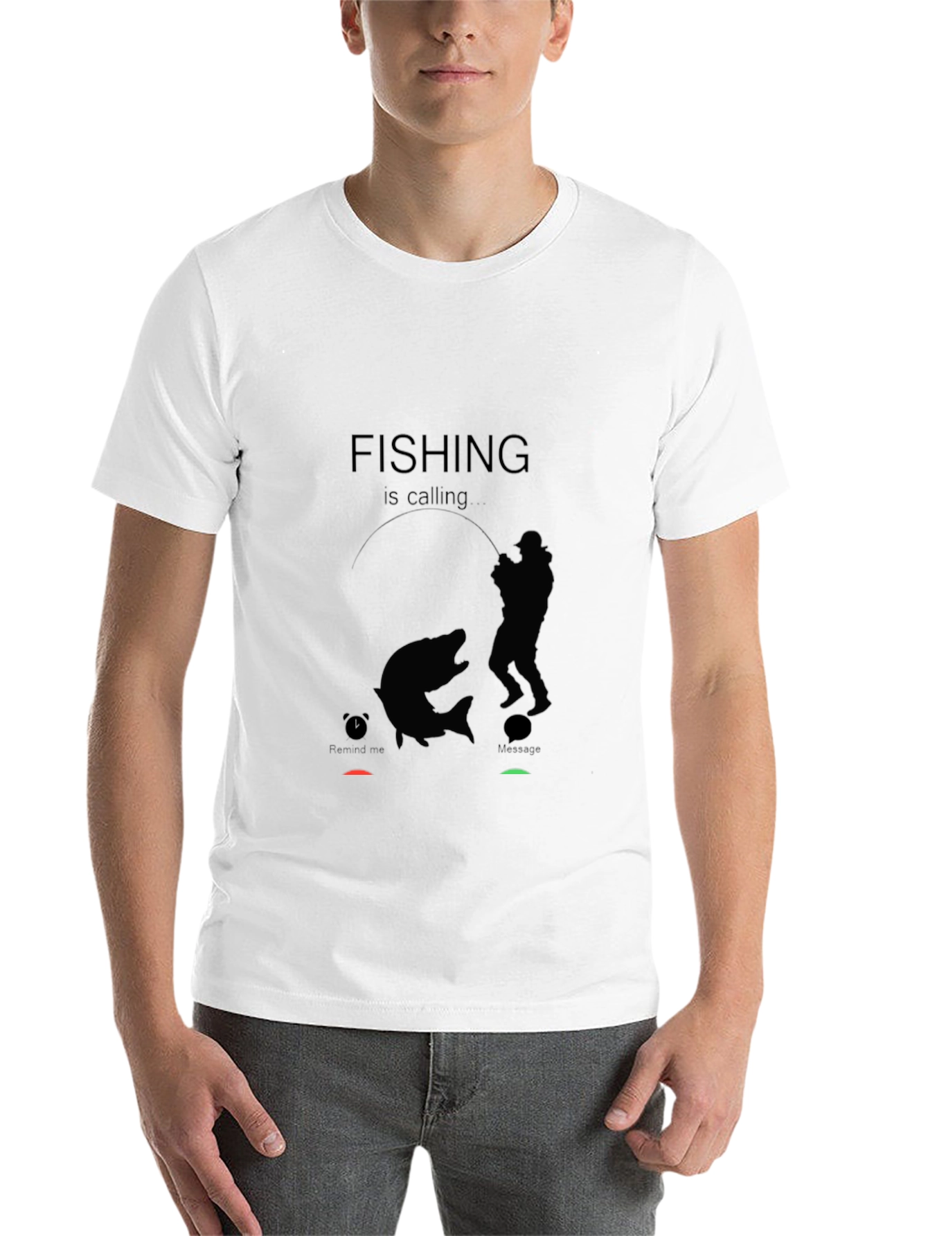 Black Fishing is Calling T-Shirt - Angler Humor Tee view 14