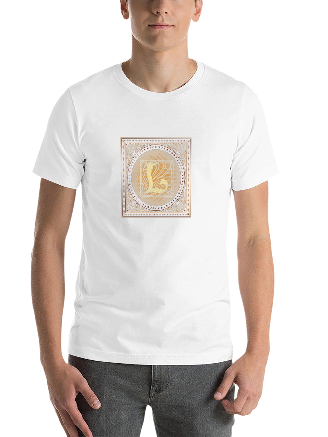 Ornate Letter L Graphic T-Shirt - 14