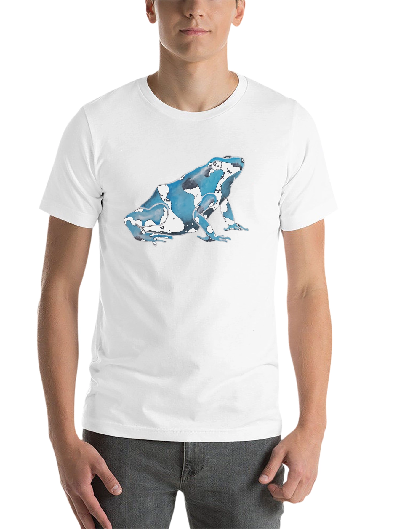 Black Blue Poison Dart Frog Graphic T-Shirt view 14