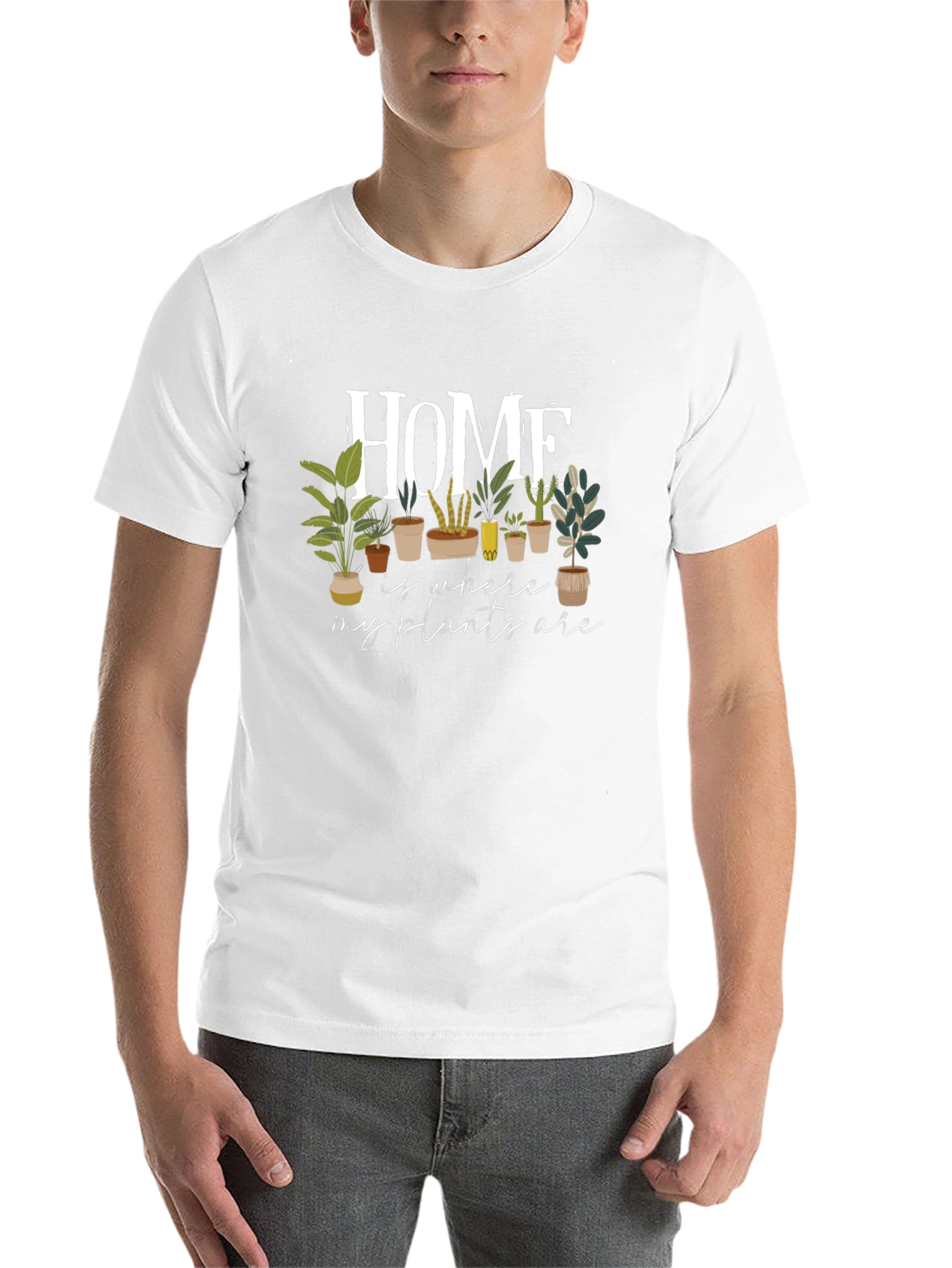 Black Home is Where My Plants Are Graphic Tee view 14