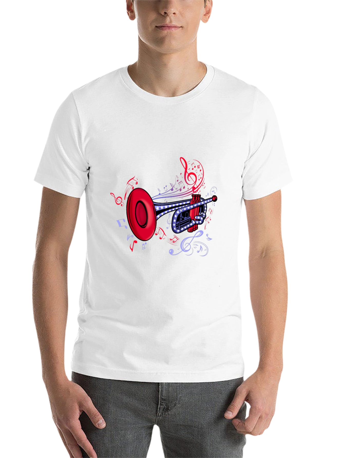 Musical Trumpet Graphic T-Shirt - 14