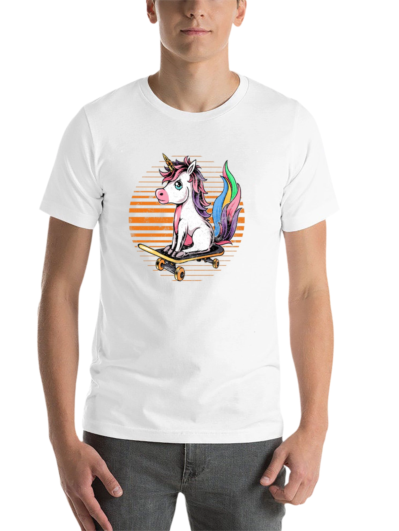 Black Unicorn Skateboarder Graphic Tee - Fun Style view 14