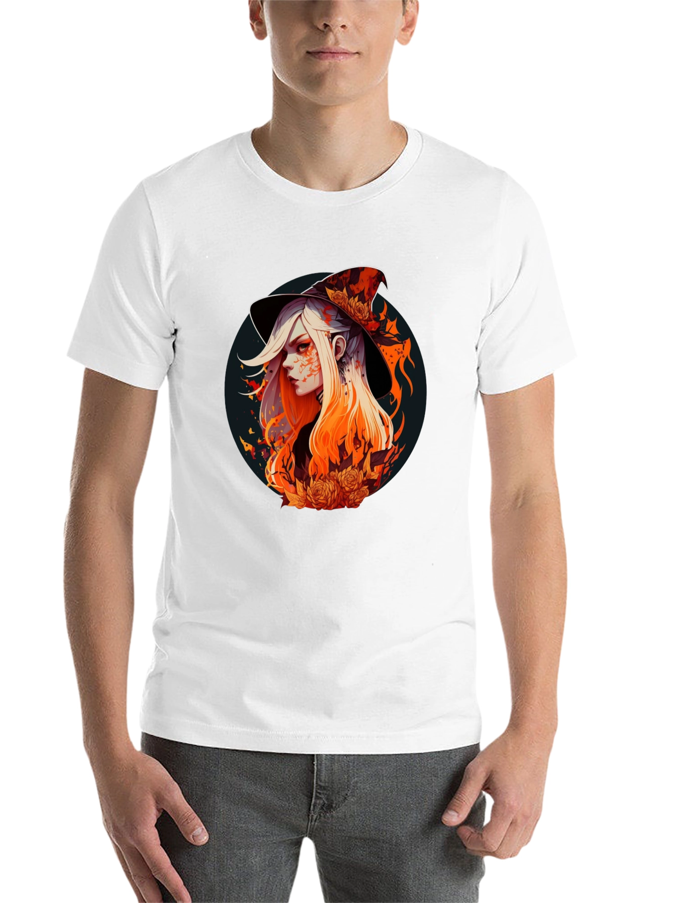 Black Witch Graphic Tee - Stylish Halloween T-Shirt view 14